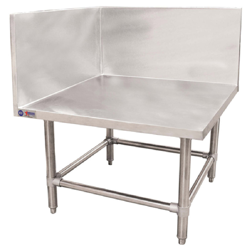 Omcan 37961 31 Inch Stainless Steel Meat Equipment Table with Backsplash and Splashes