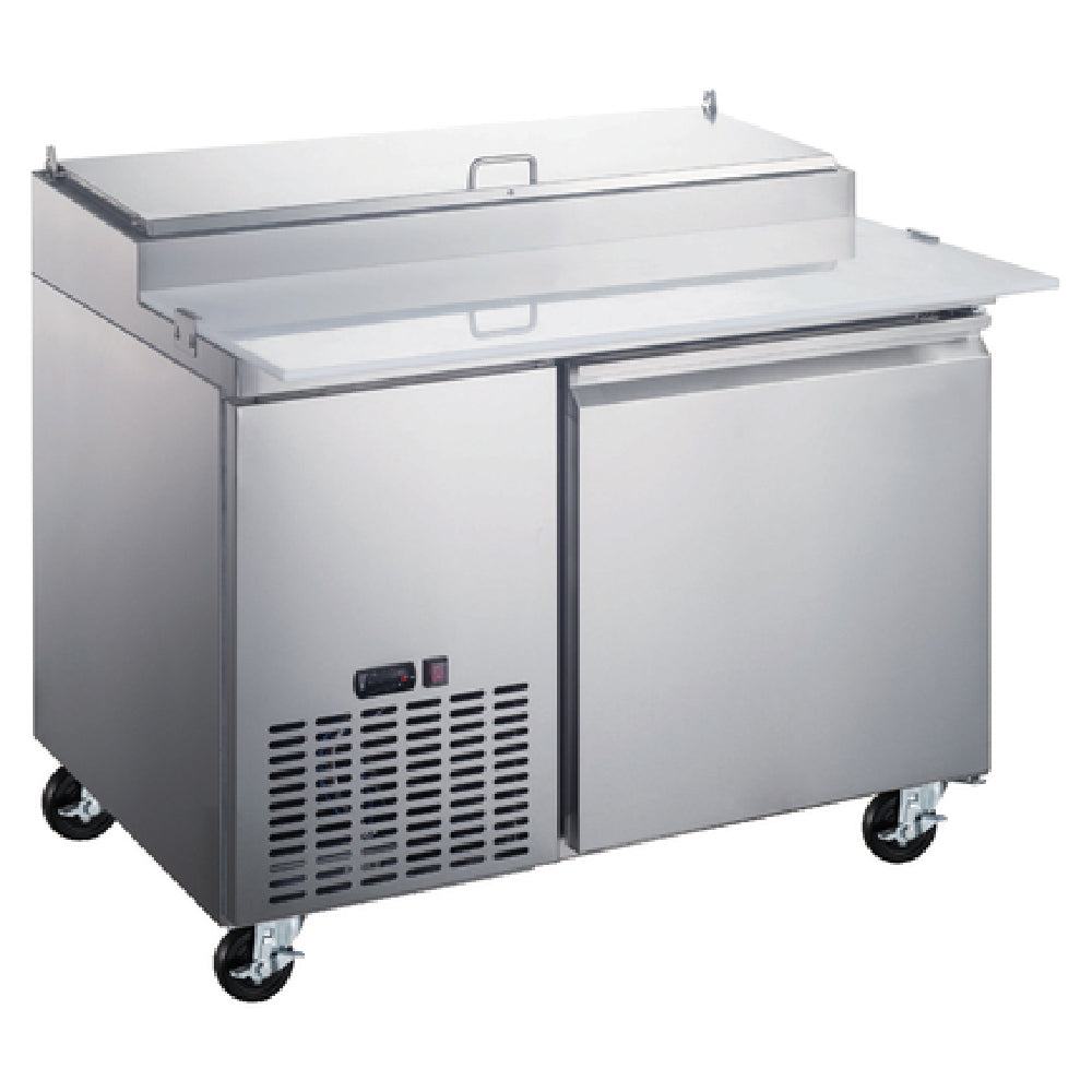 Omcan 50042 50 Inch Refrigerated Pizza Prep Table Self-contained Stainless Steel