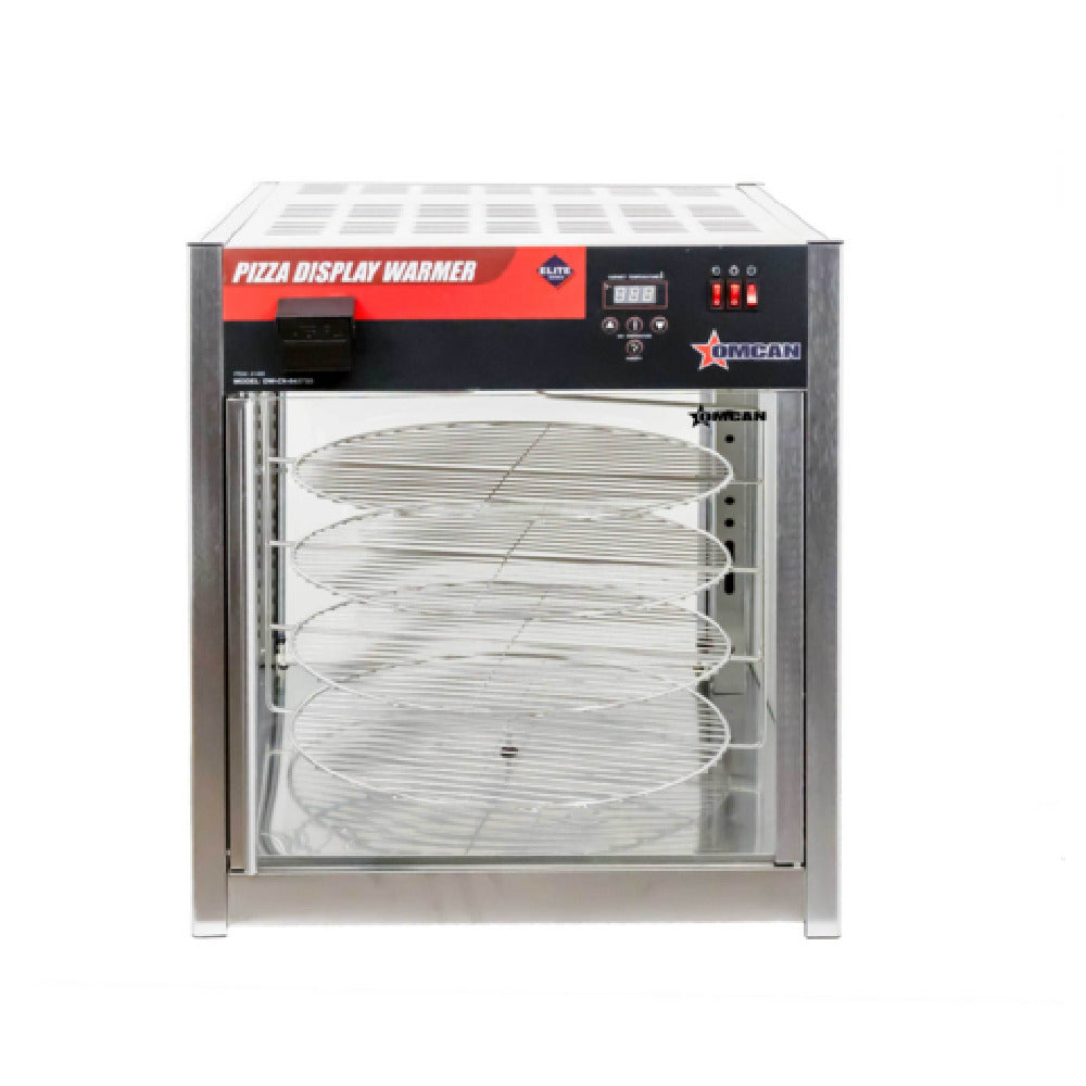 Omcan 41468 24 Inch Electric Pizza Display Warmer with Rotating Shelves