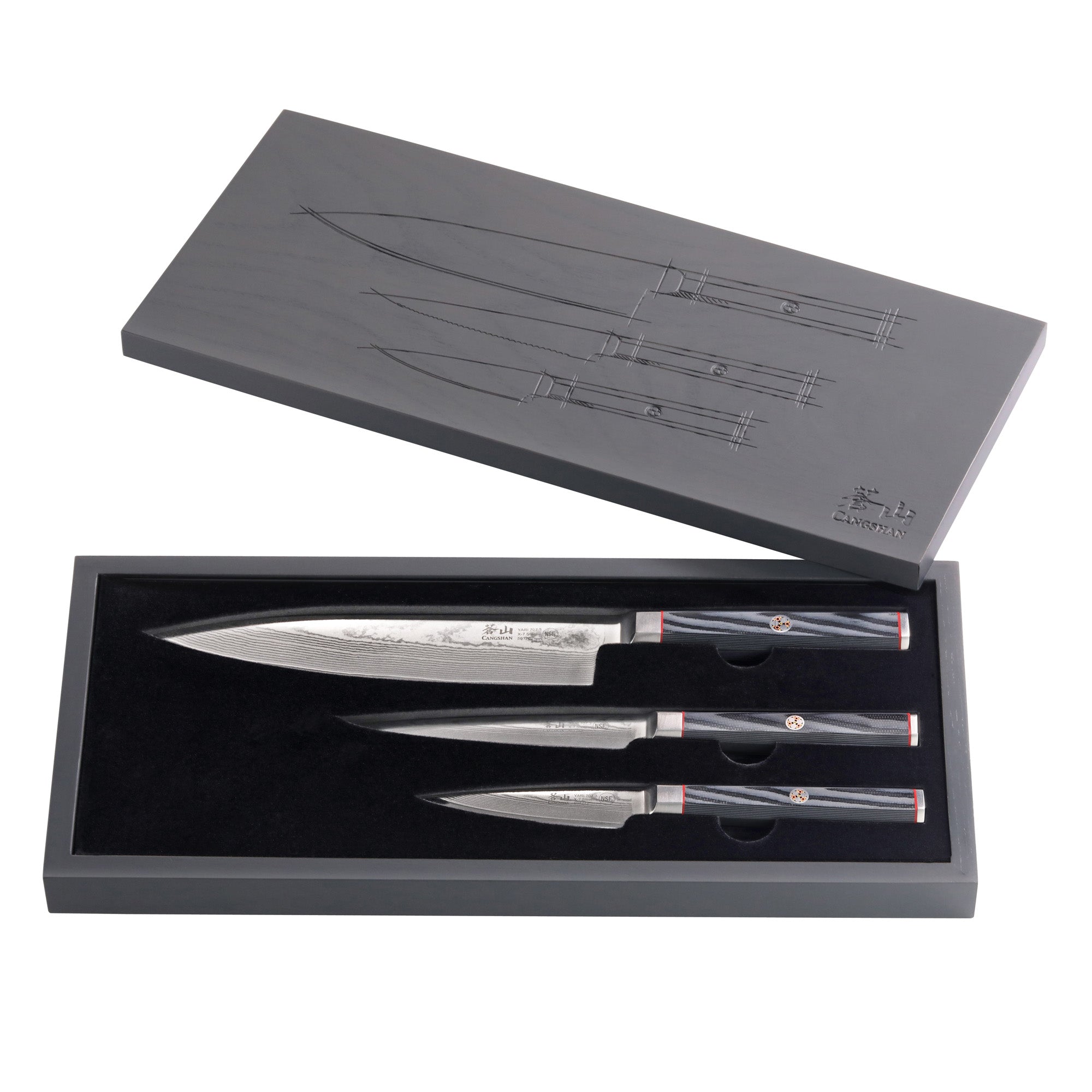 Cangshan 501356 YARI Series 3-Piece Starter Knife Set