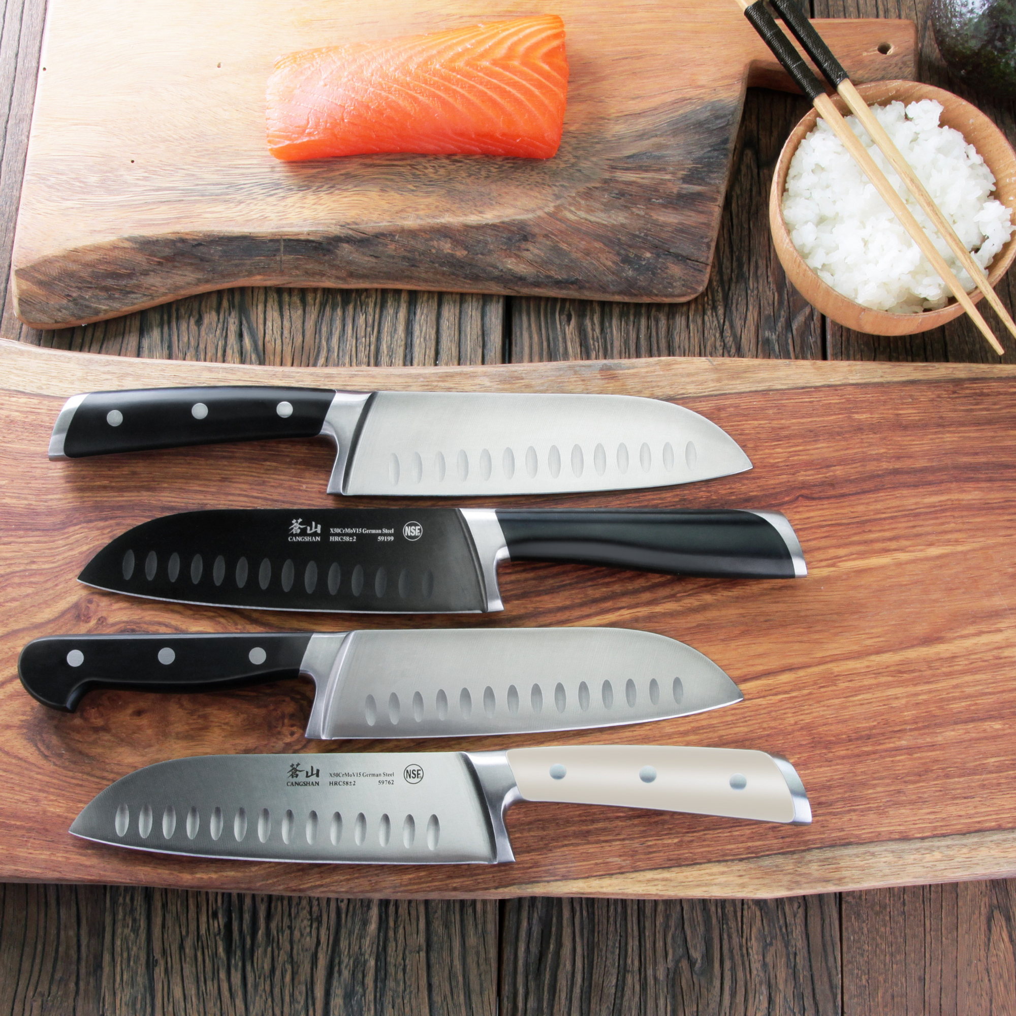 Cangshan 61864 S Series 4-Piece Starter Knife Block Set