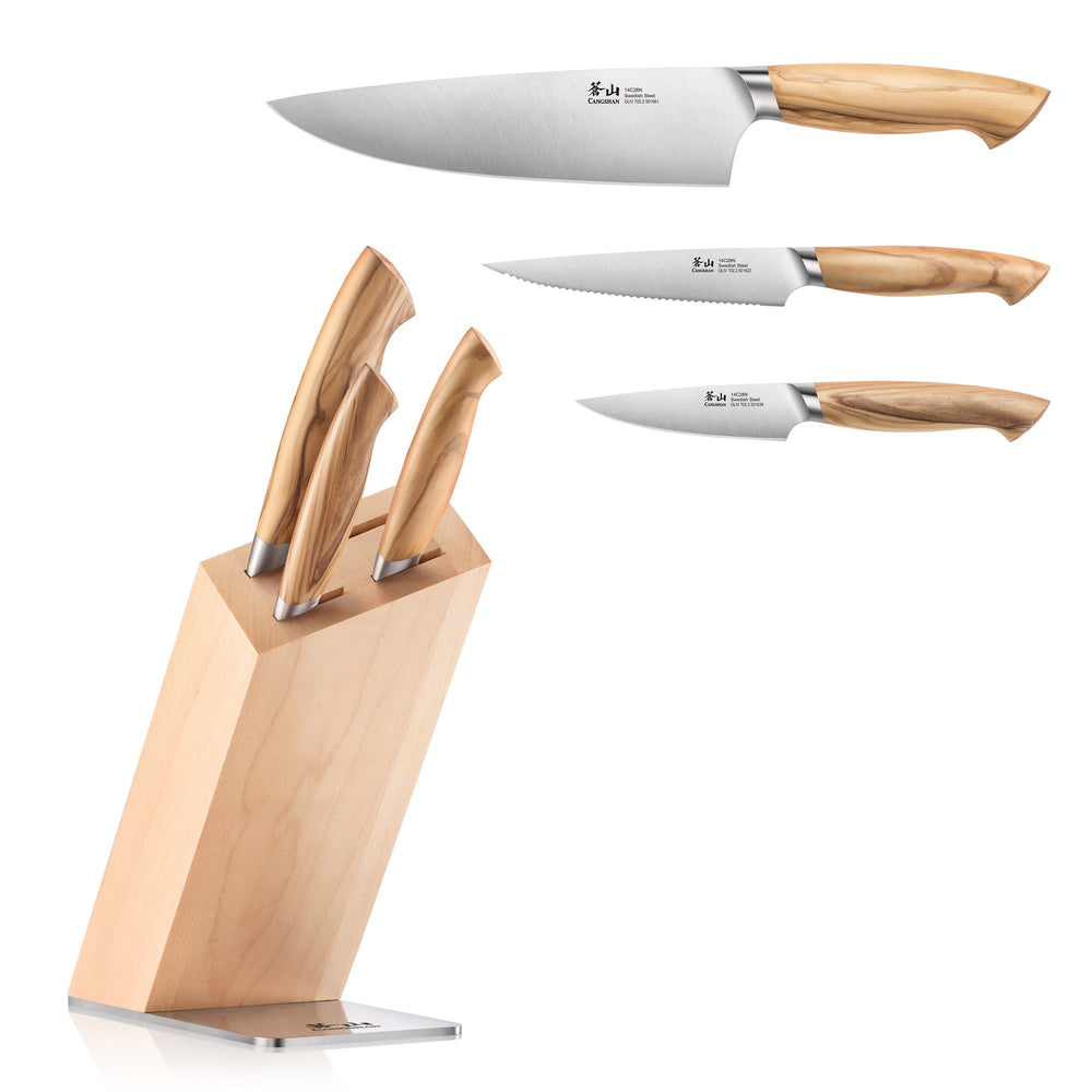 Cangshan 501677 OLIV Series 4-Piece Knife Block Set