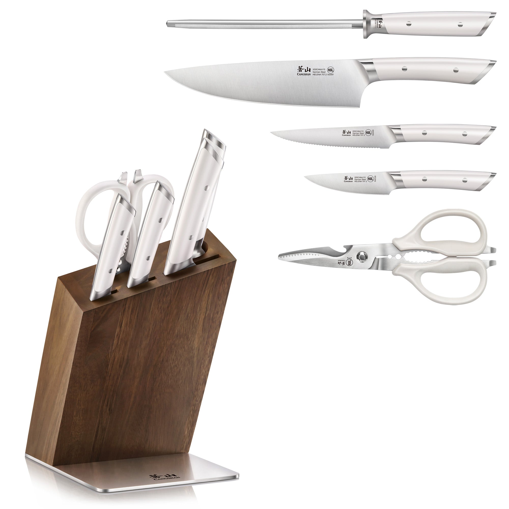 Cangshan 503237 HELENA Series 6-Piece Knife Block Set - 6-Piece / Black