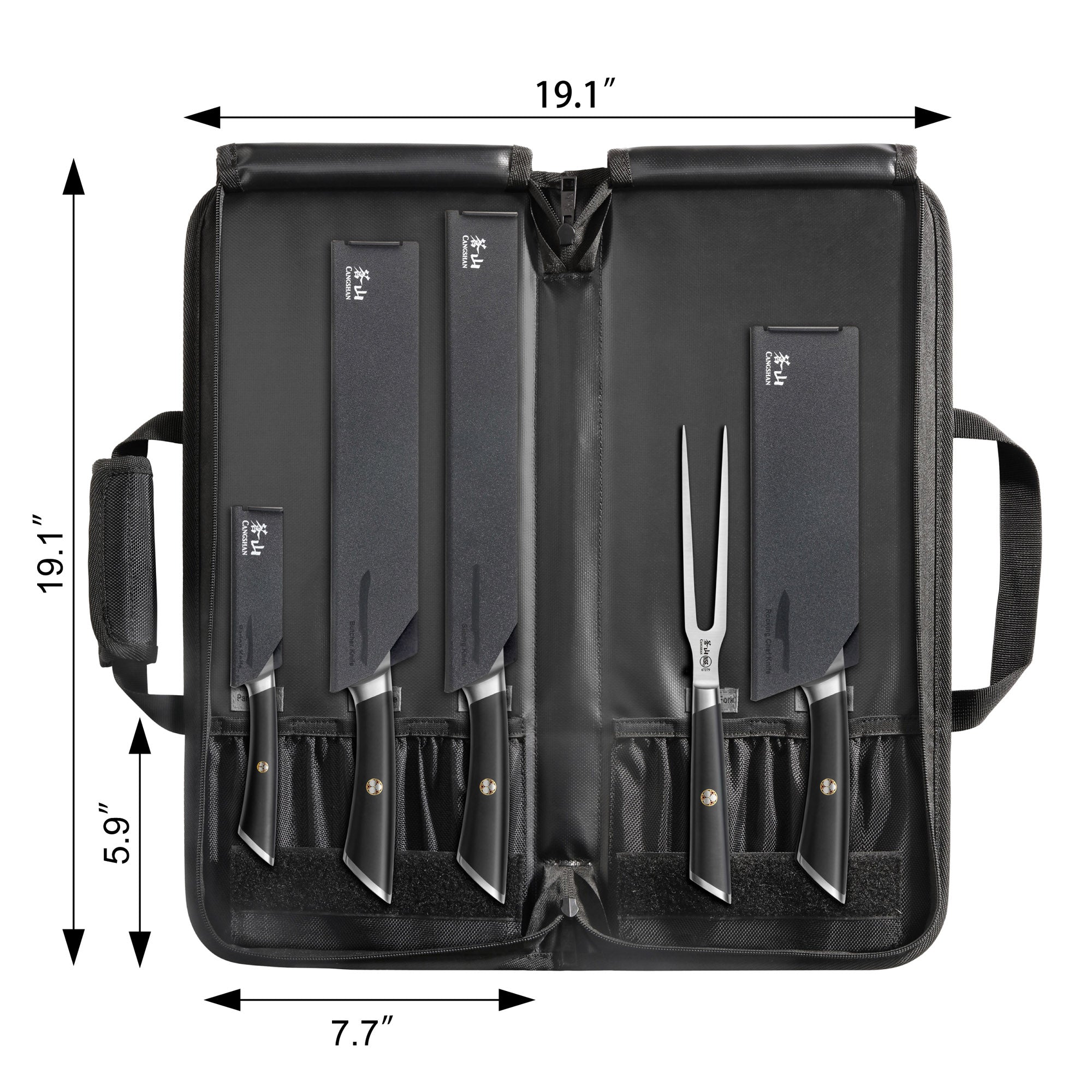 Cangshan 1027006 ELBERT Series 6-Piece BBQ Knife Kit - White