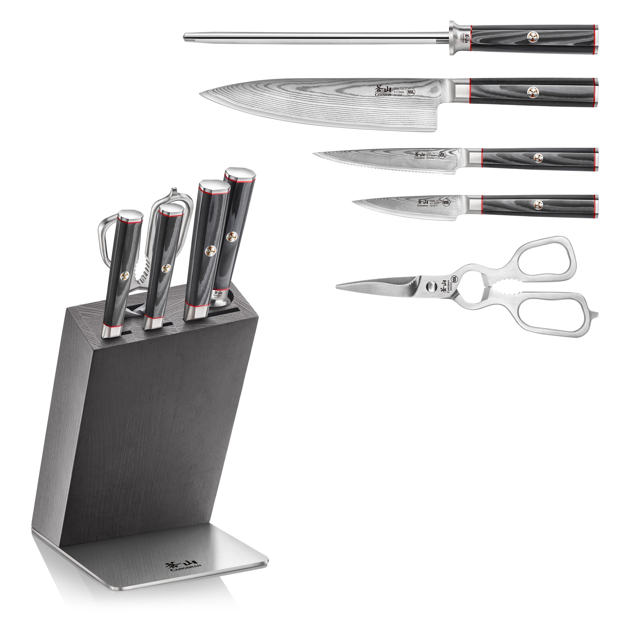 Cangshan 501363 YARI Series 6-Piece Knife Block Set
