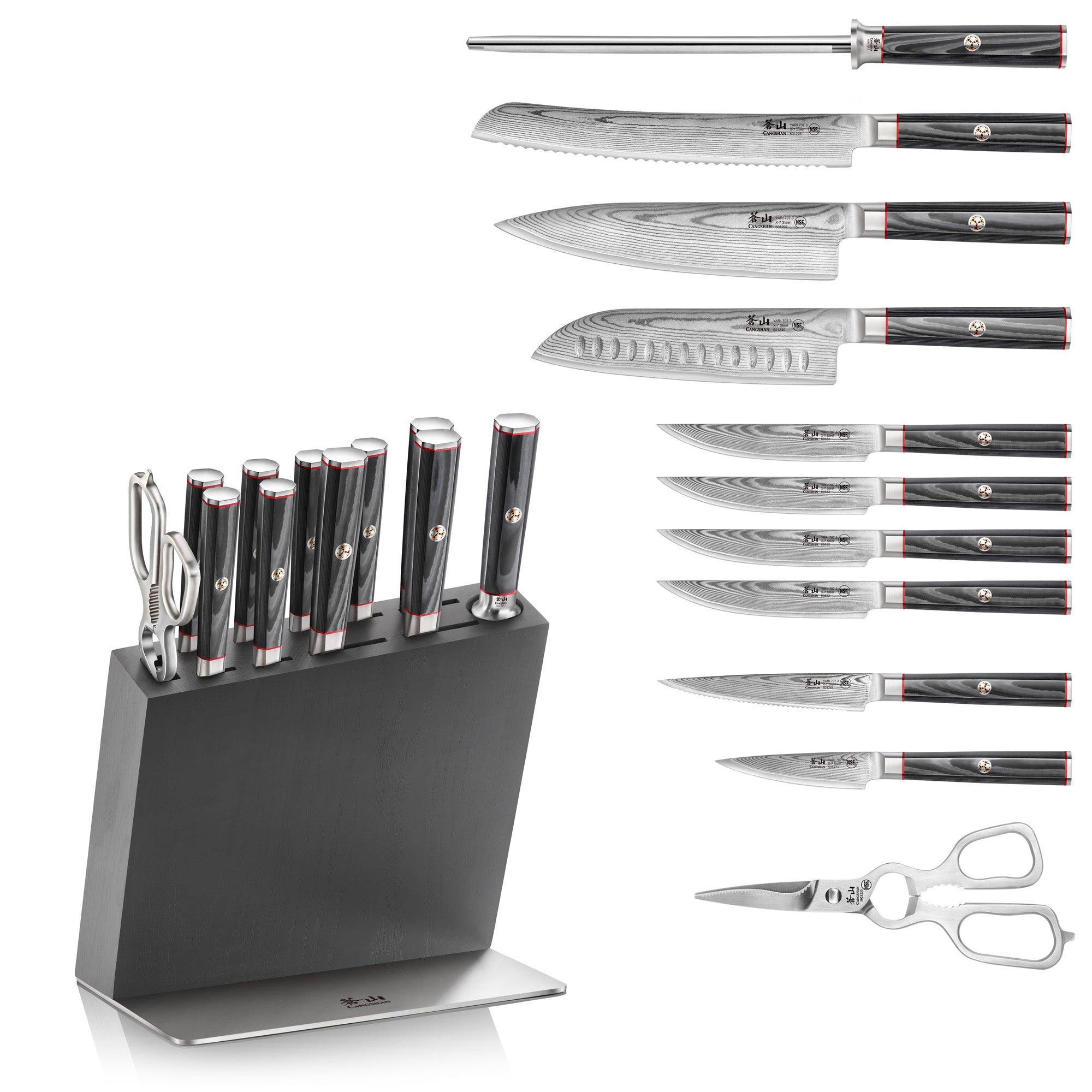 Cangshan 501370 YARI Series 12-Piece Knife Block Set