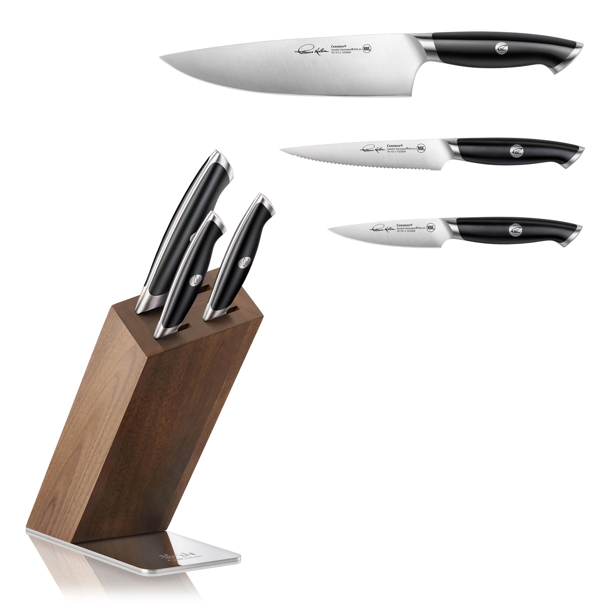 Cangshan 1027341 TKSC 4-Piece Knife Block Set - White