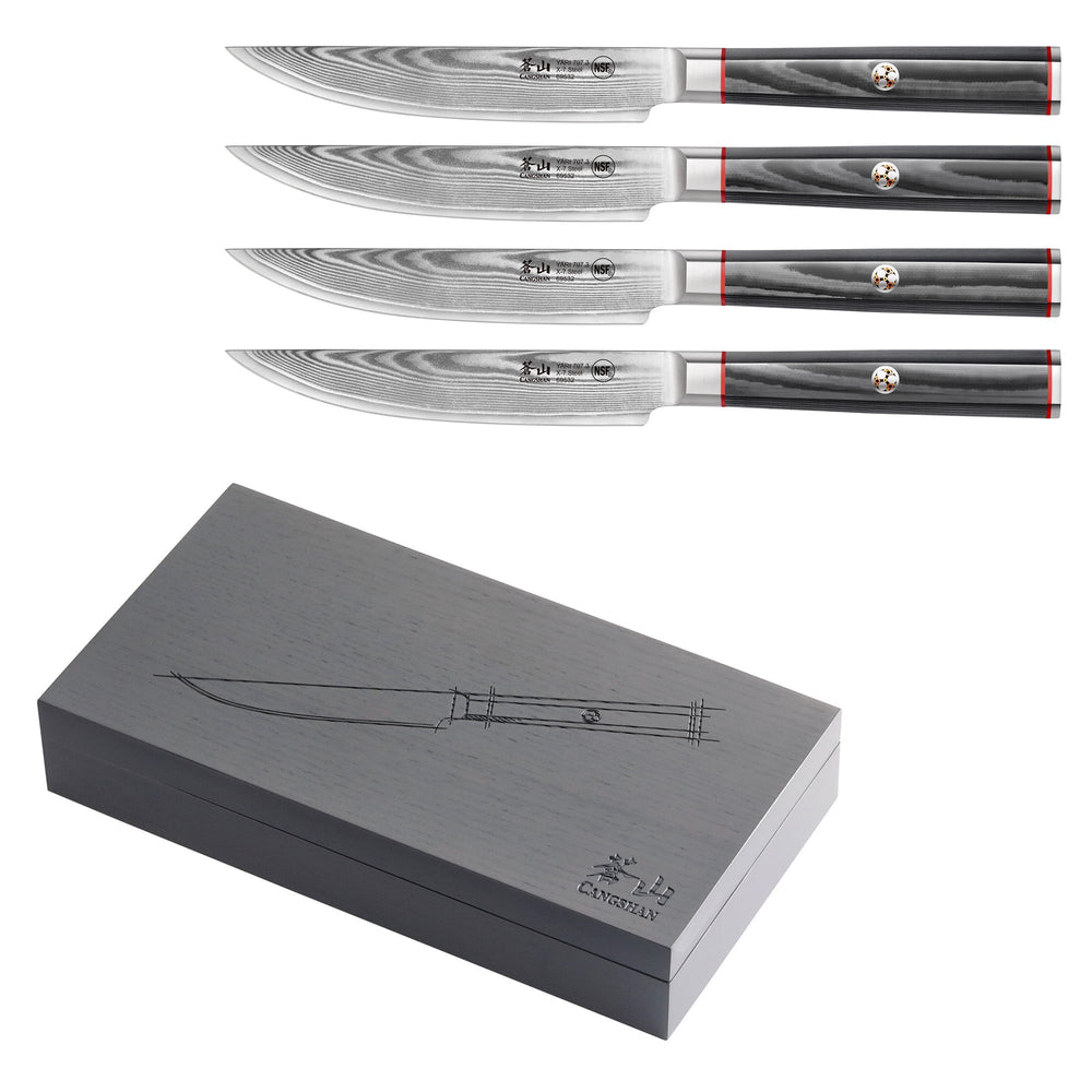 Cangshan 501325 YARI Series 4-Piece Fine Edge Steak Knife Set