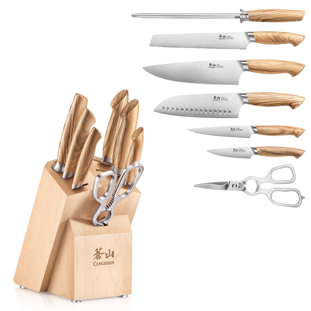 Cangshan 501684 OLIV Series 8-Piece Knife Block Set