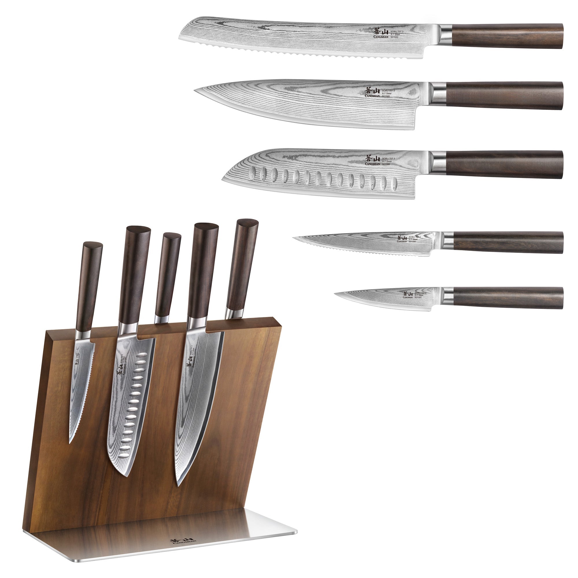 Cangshan 503817 SOBU Series 6-Piece Magnetic Block Set