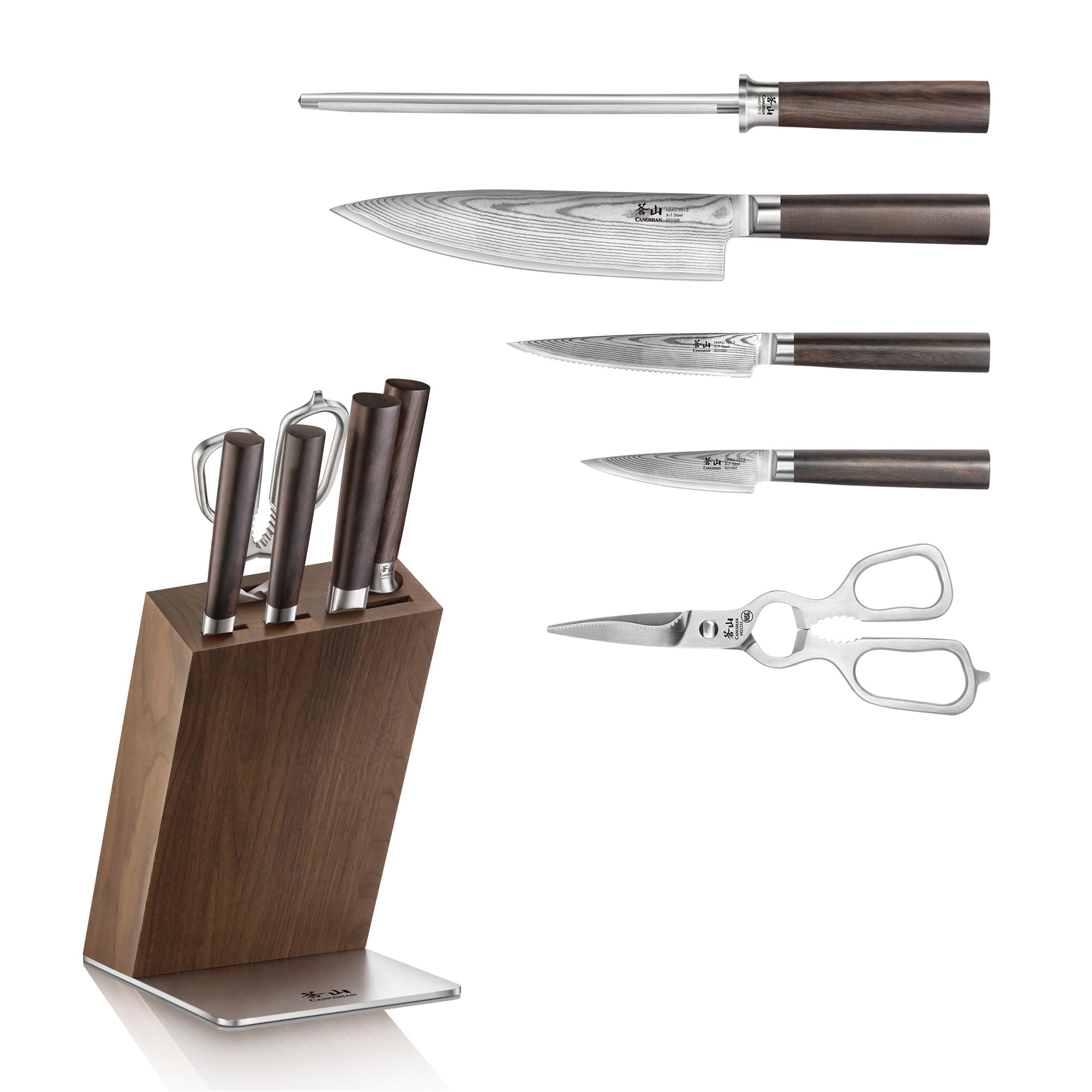 Cangshan 501189 HAKU Series 6-Piece Knife Block Set