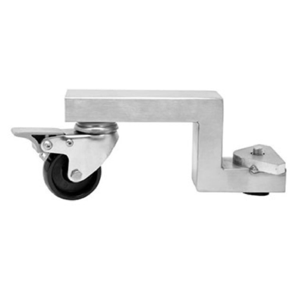 Omcan 69577 1 to 2 Inch Swivel Caster With Brake For 26 Lb Nylon Black