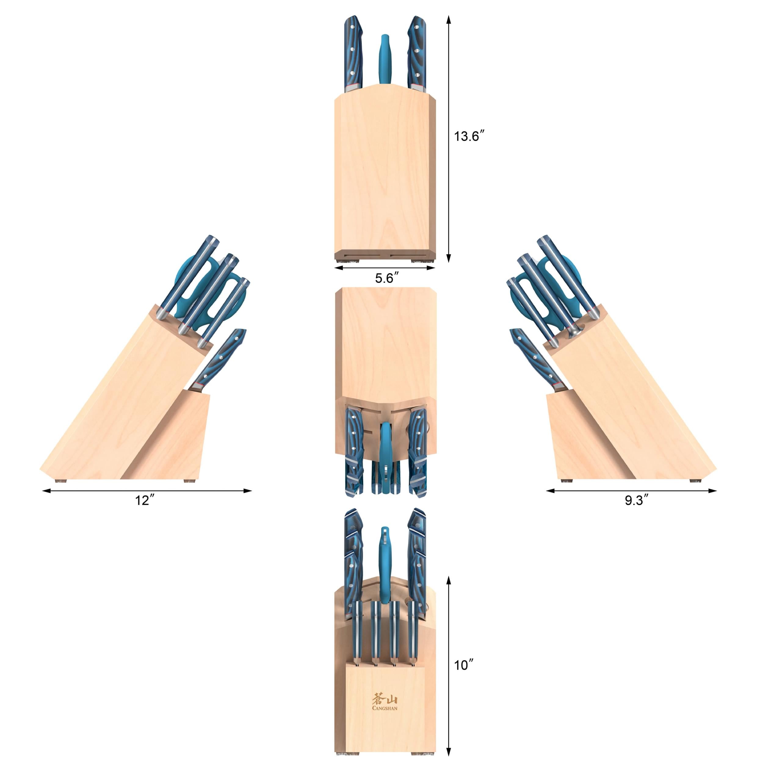 Cangshan 503916 SEAGULL Series 12-Piece Knife Block Set