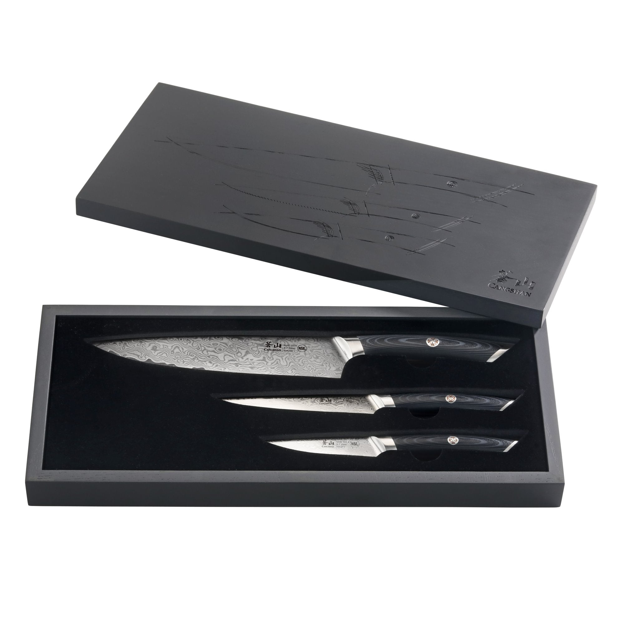 Cangshan 504319 KURO Series 3-Piece Starter Knife Set