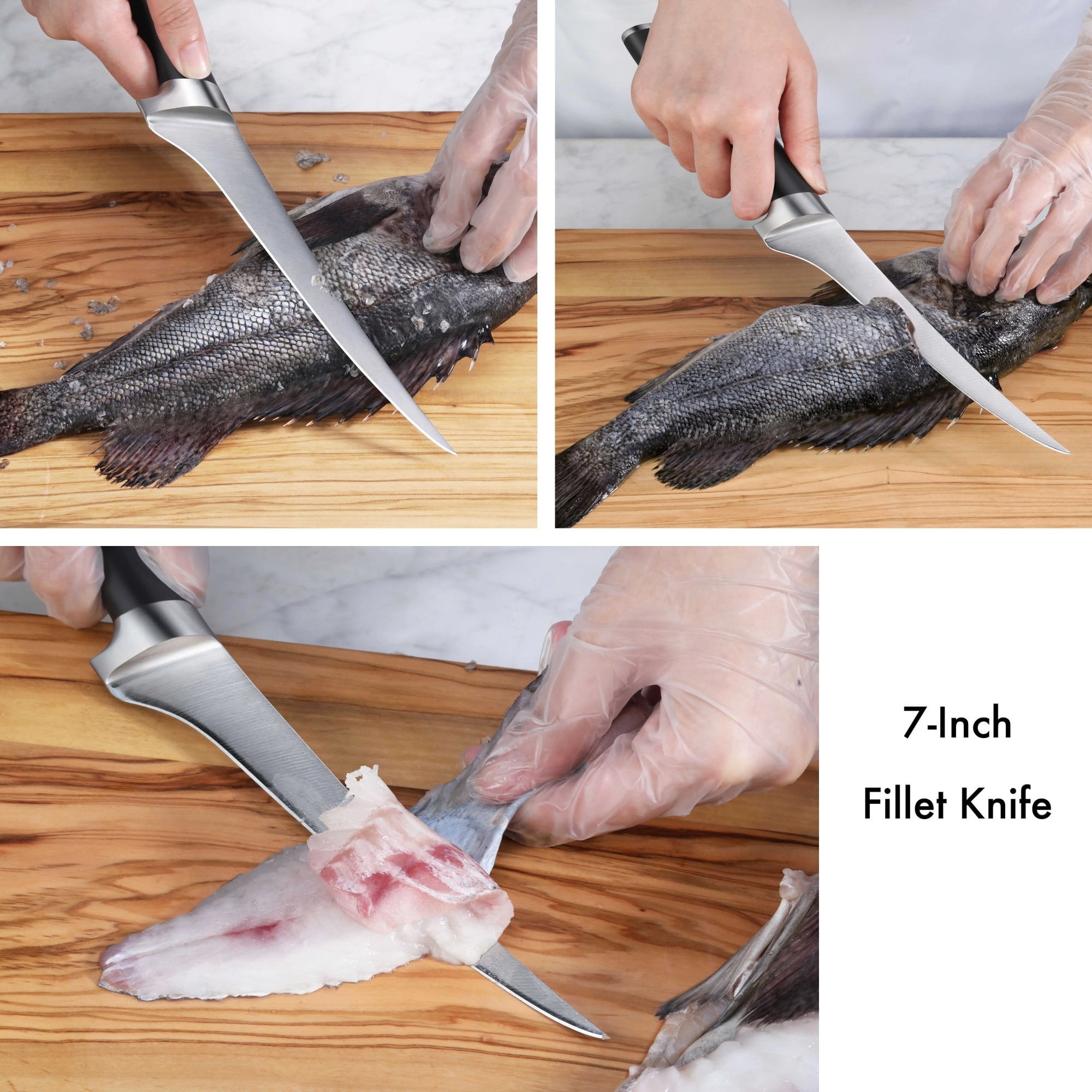 Cangshan 1026696 L Series 3-Piece Fillet Knife Set with Sheath