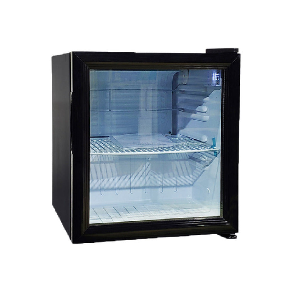 Omcan 44496 17 Inch Countertop Refrigerator Merchandiser Black - One Section