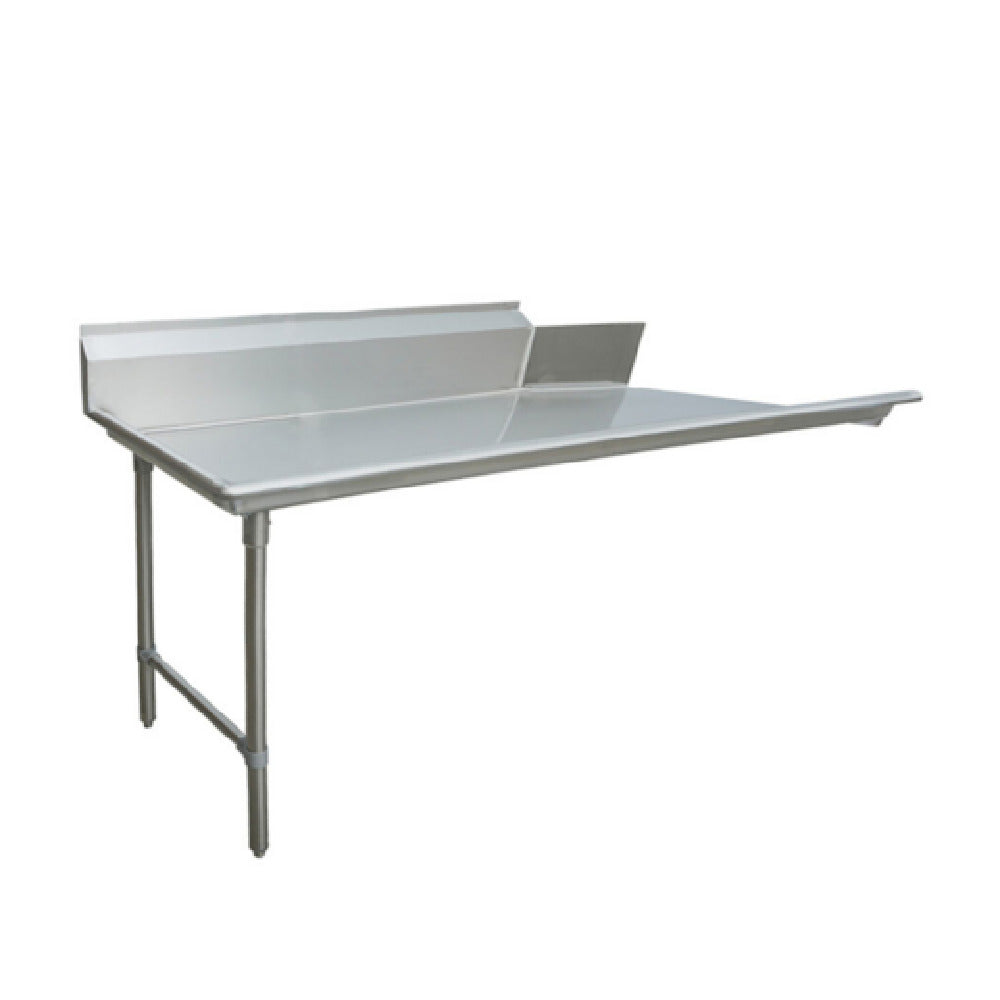 Omcan 47746 72 Inch Stainless Steel Dishtable Clean Left Side Straight
