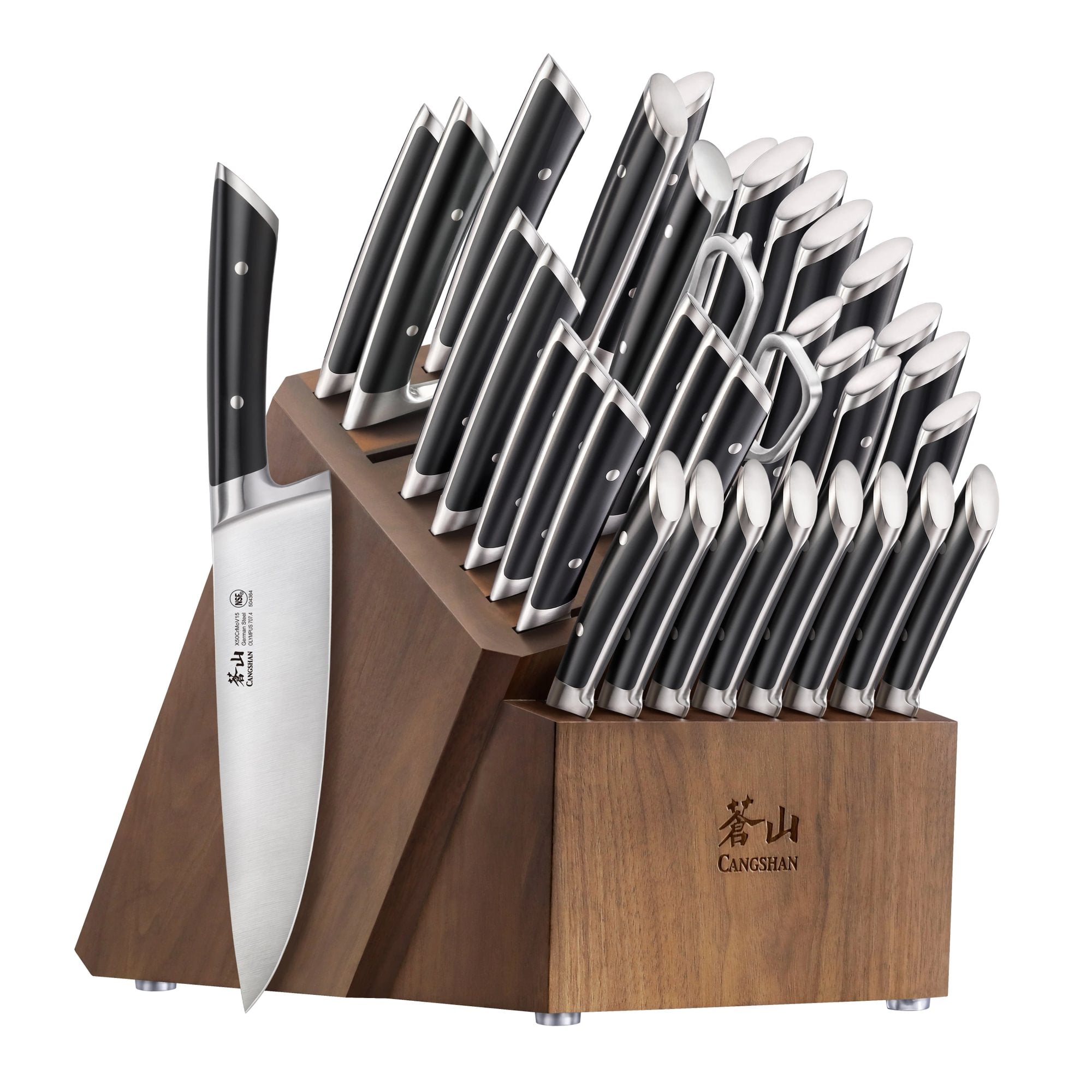 Cangshan 505545 OLYMPUS Series 36-Piece Knife Block Set