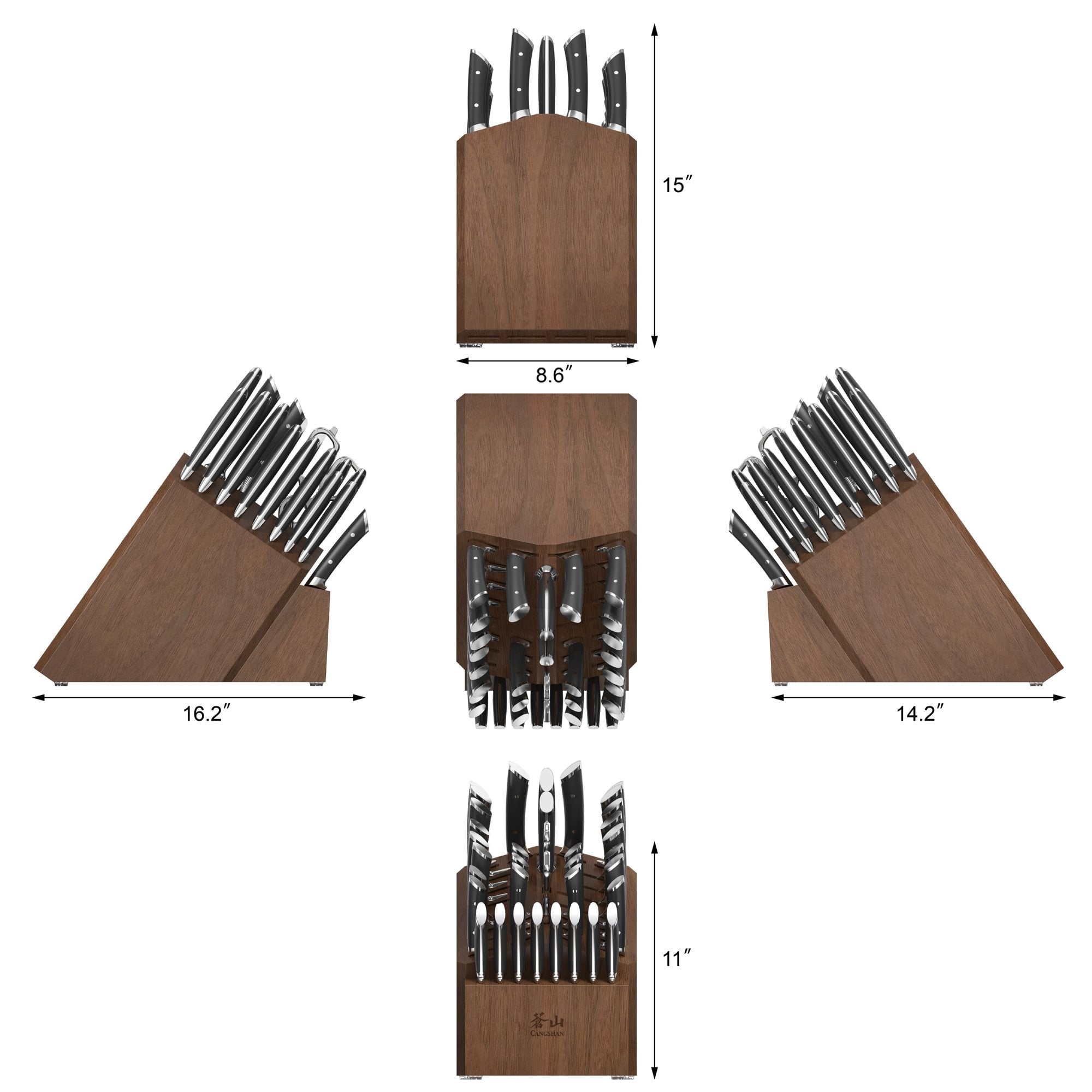 Cangshan 505545 OLYMPUS Series 36-Piece Knife Block Set