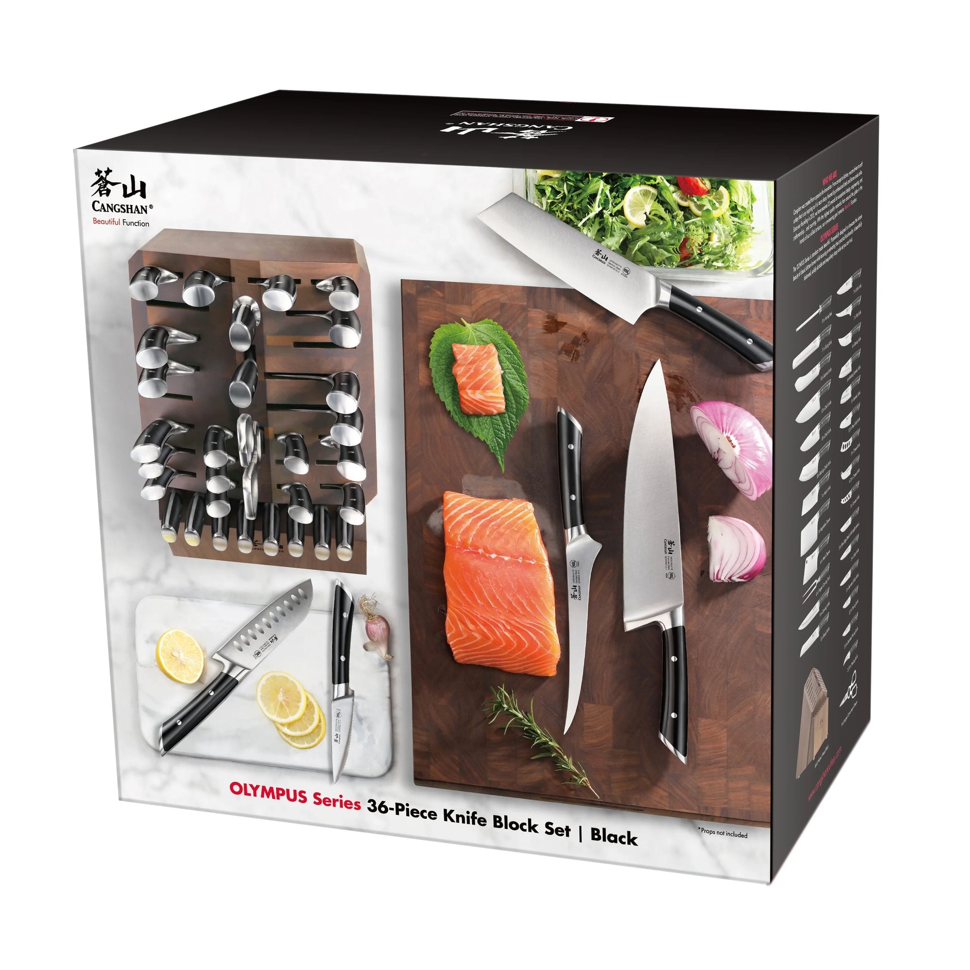 Cangshan 505545 OLYMPUS Series 36-Piece Knife Block Set
