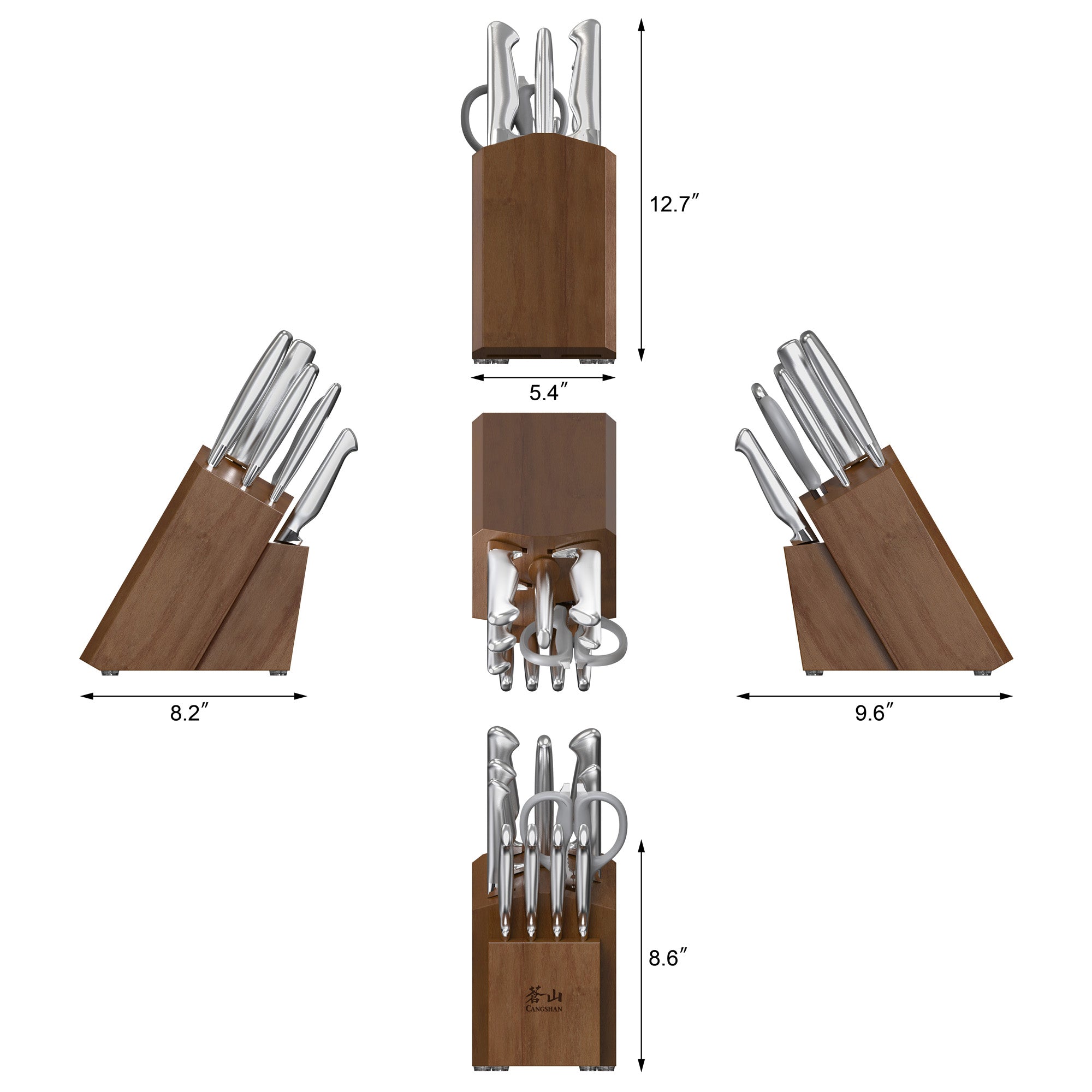 Cangshan 1027150 SANFORD Series 12-Piece Knife Block Set