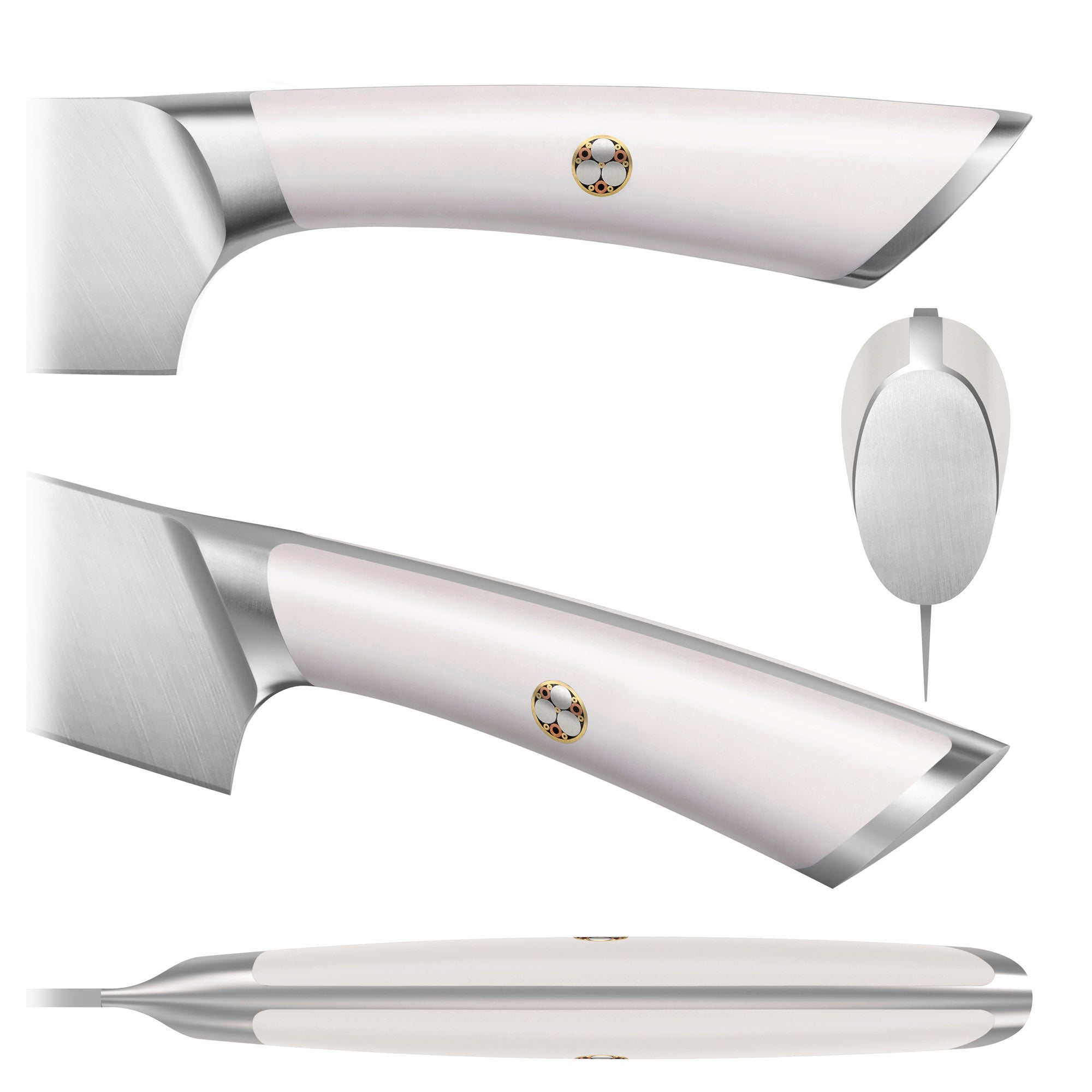 Cangshan 1027006 ELBERT Series 6-Piece BBQ Knife Kit - White