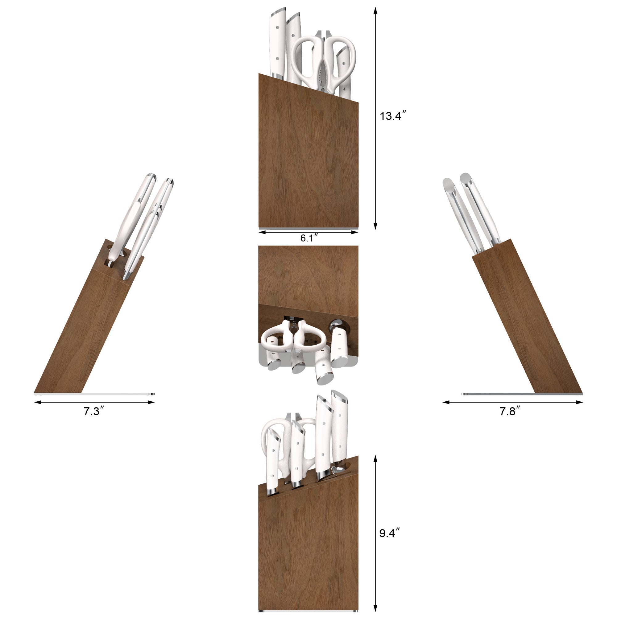Cangshan 503237 HELENA Series 6-Piece Knife Block Set - 6-Piece / Black