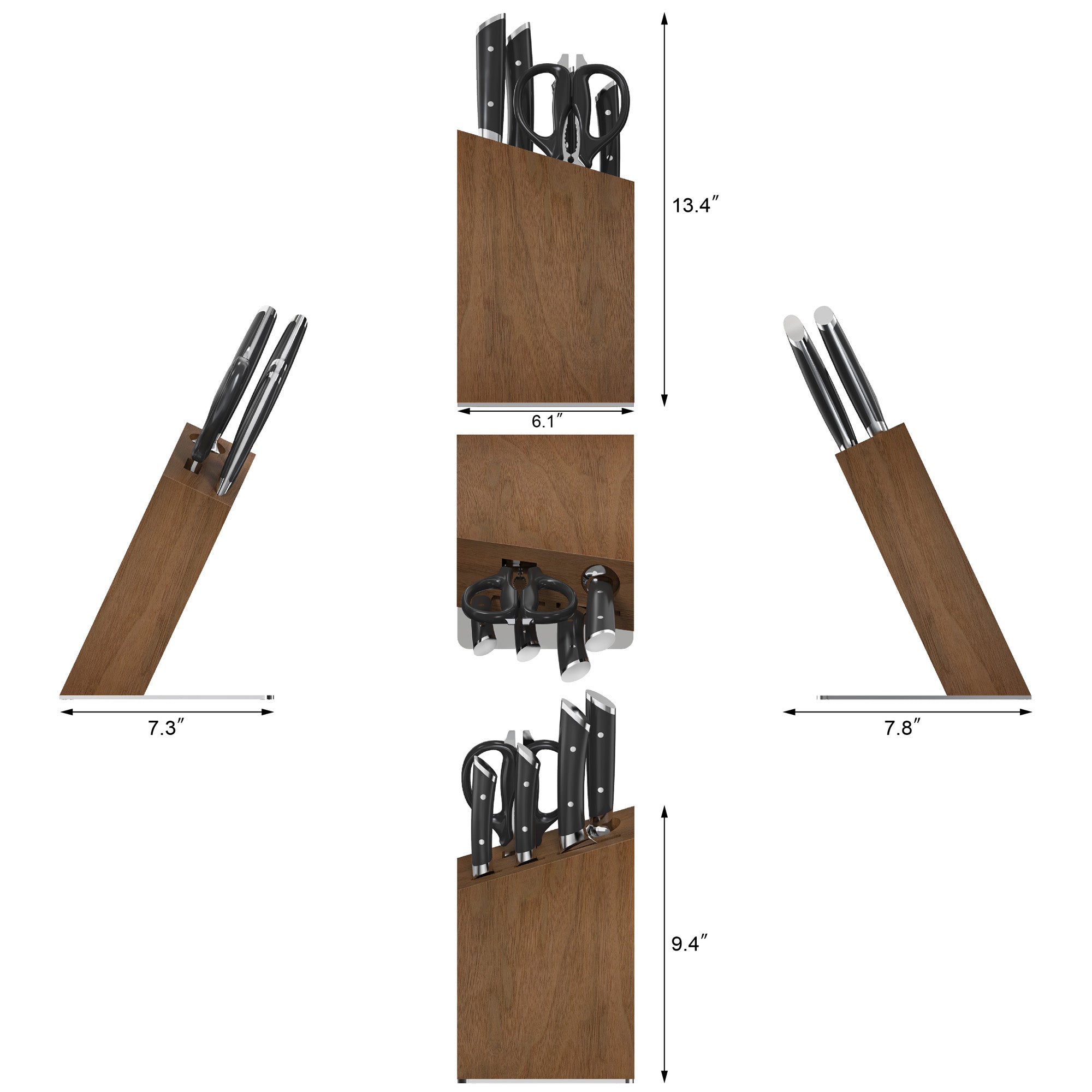 Cangshan 503411 HELENA Series 6-Piece Knife Block Set - 6-Piece / White