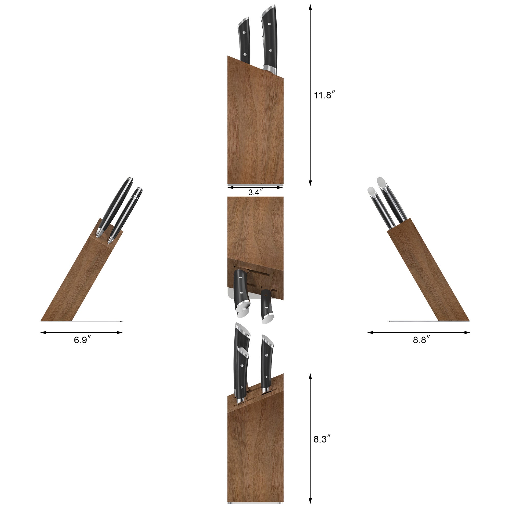 Cangshan 503220 HELENA 4-Piece Knife Block Set - 4-Piece / Black