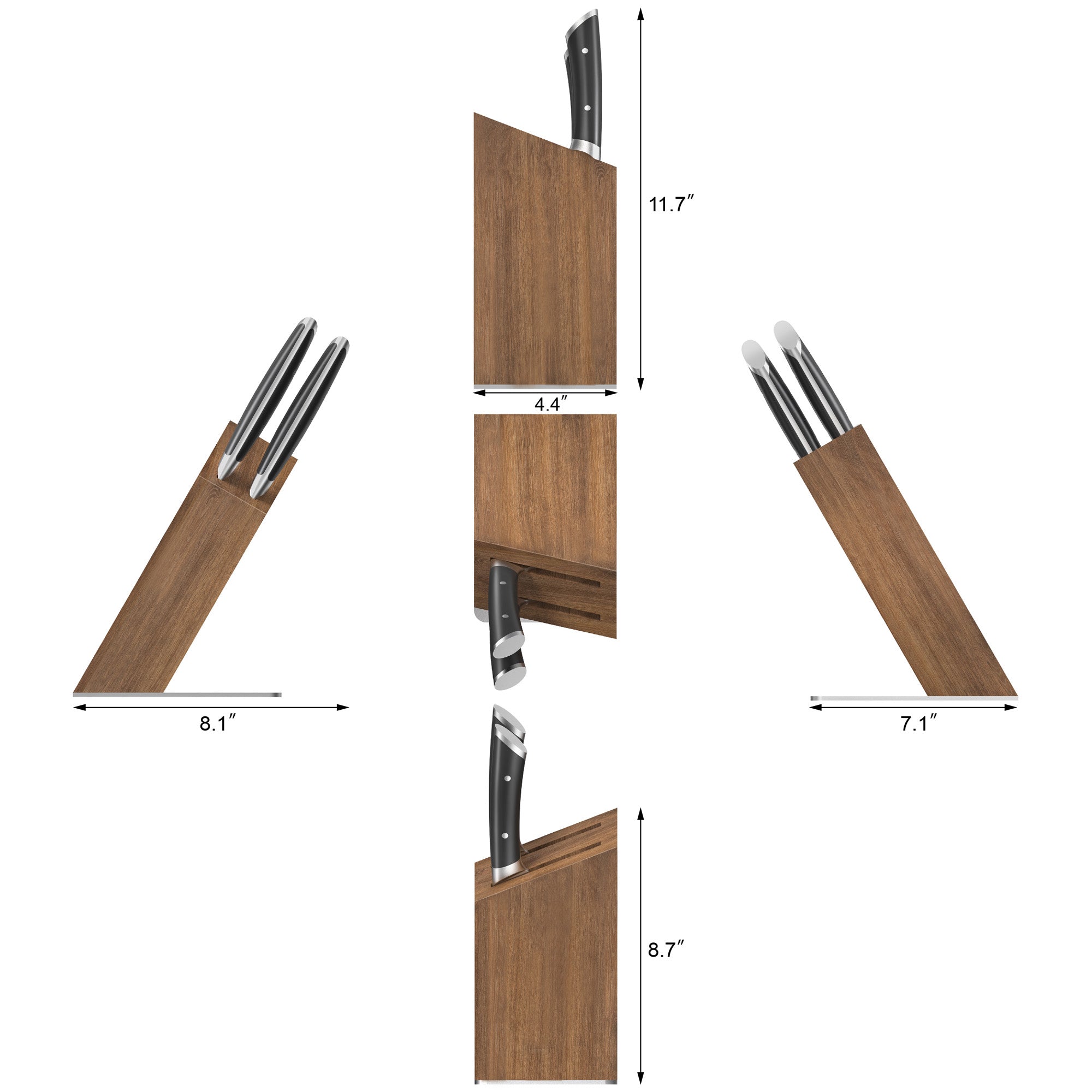 Cangshan 503428 HELENA Series Cleaver Knife Block Set - White / 7-Piece