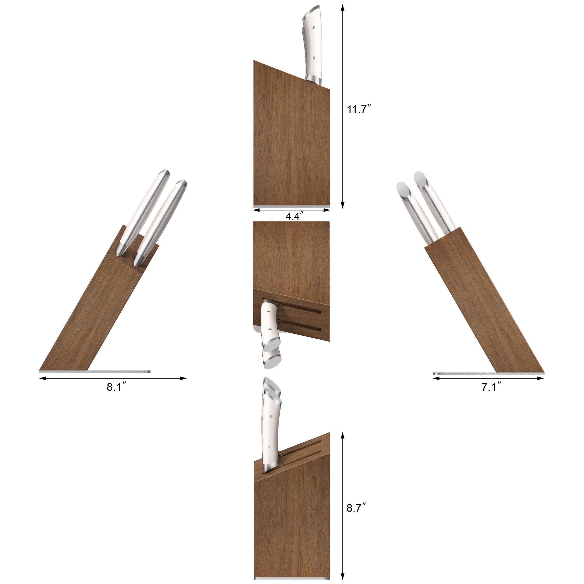 Cangshan 503213 HELENA Series Cleaver Knife Block Set - Black / 3-Piece