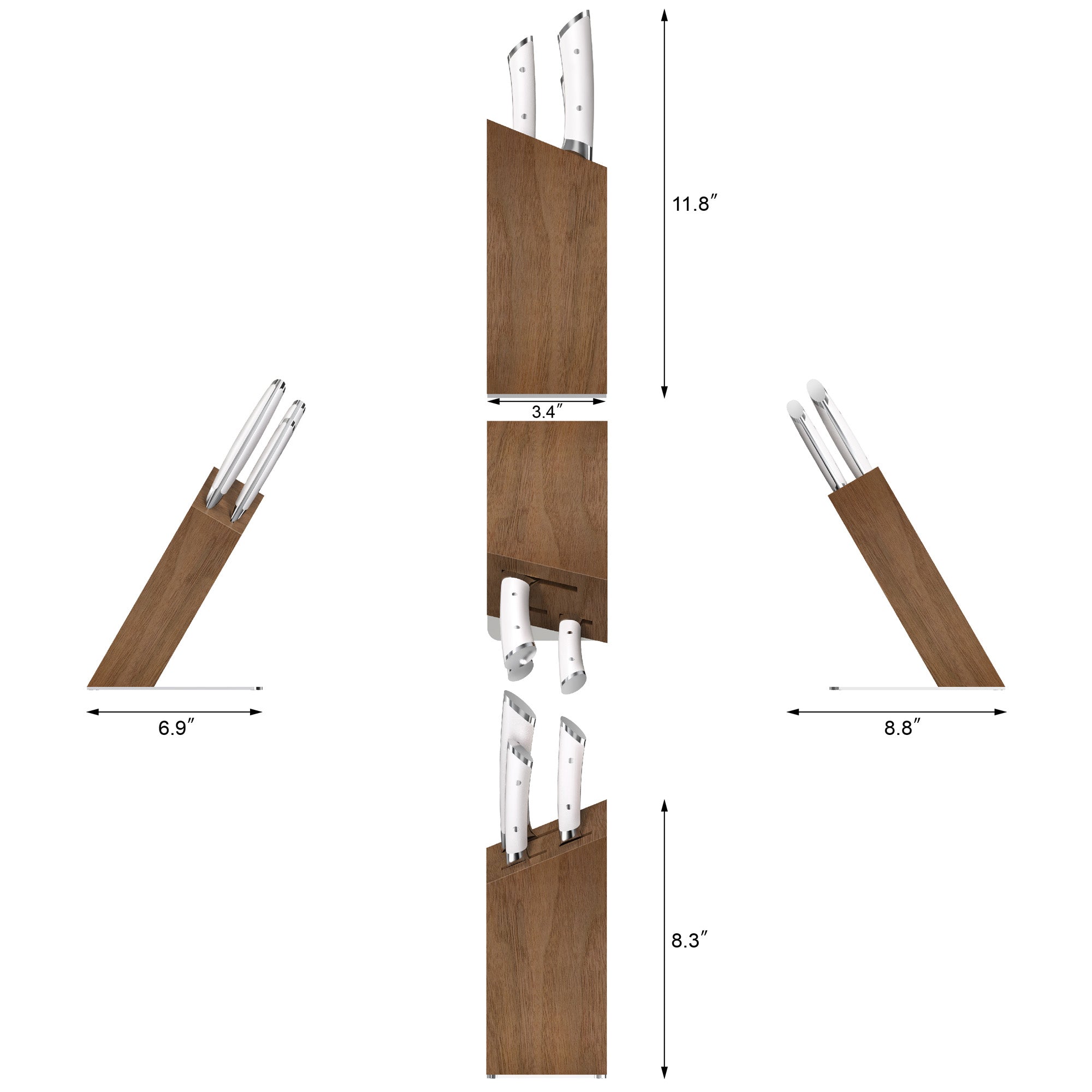 Cangshan 503220 HELENA 4-Piece Knife Block Set - 4-Piece / Black