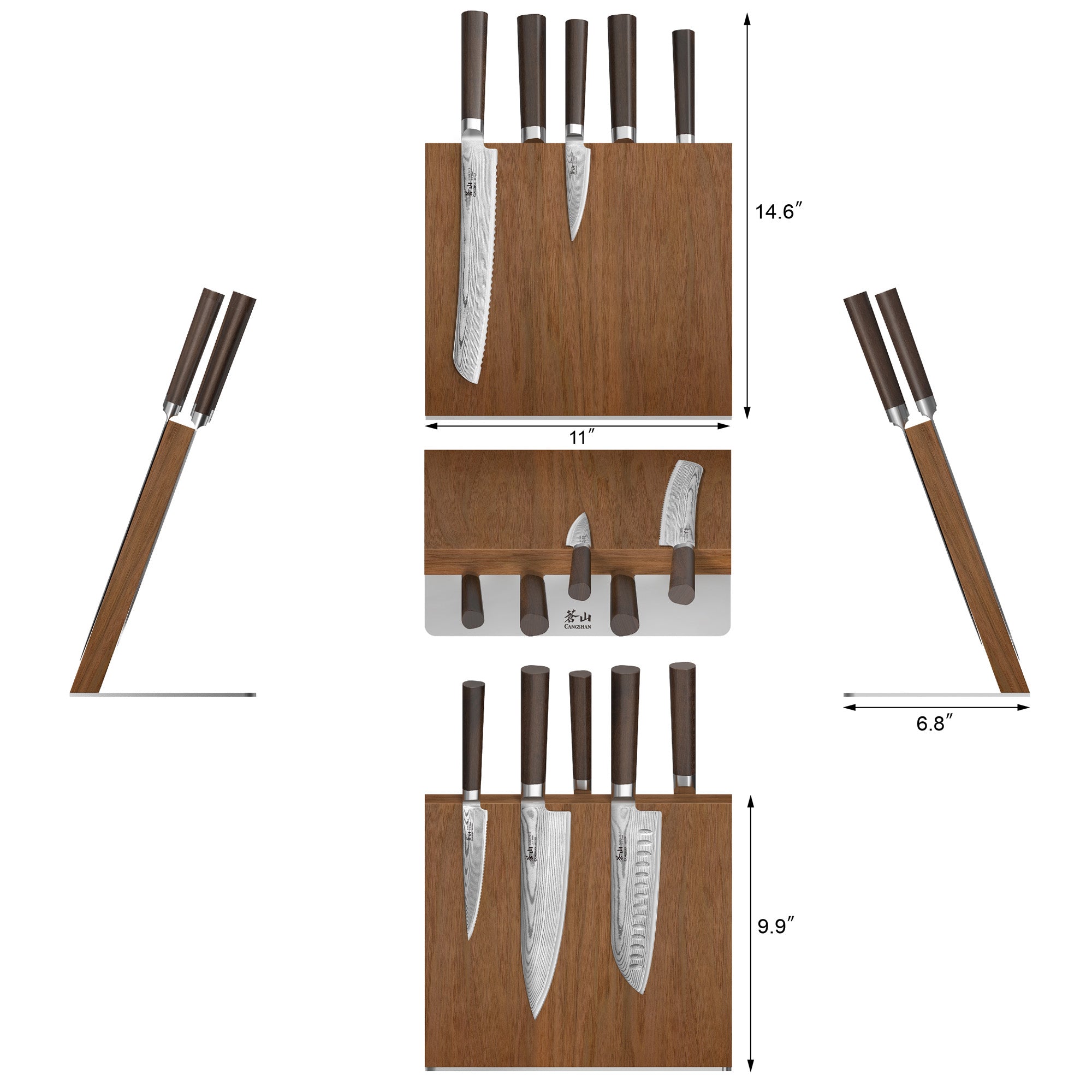 Cangshan 503817 SOBU Series 6-Piece Magnetic Block Set