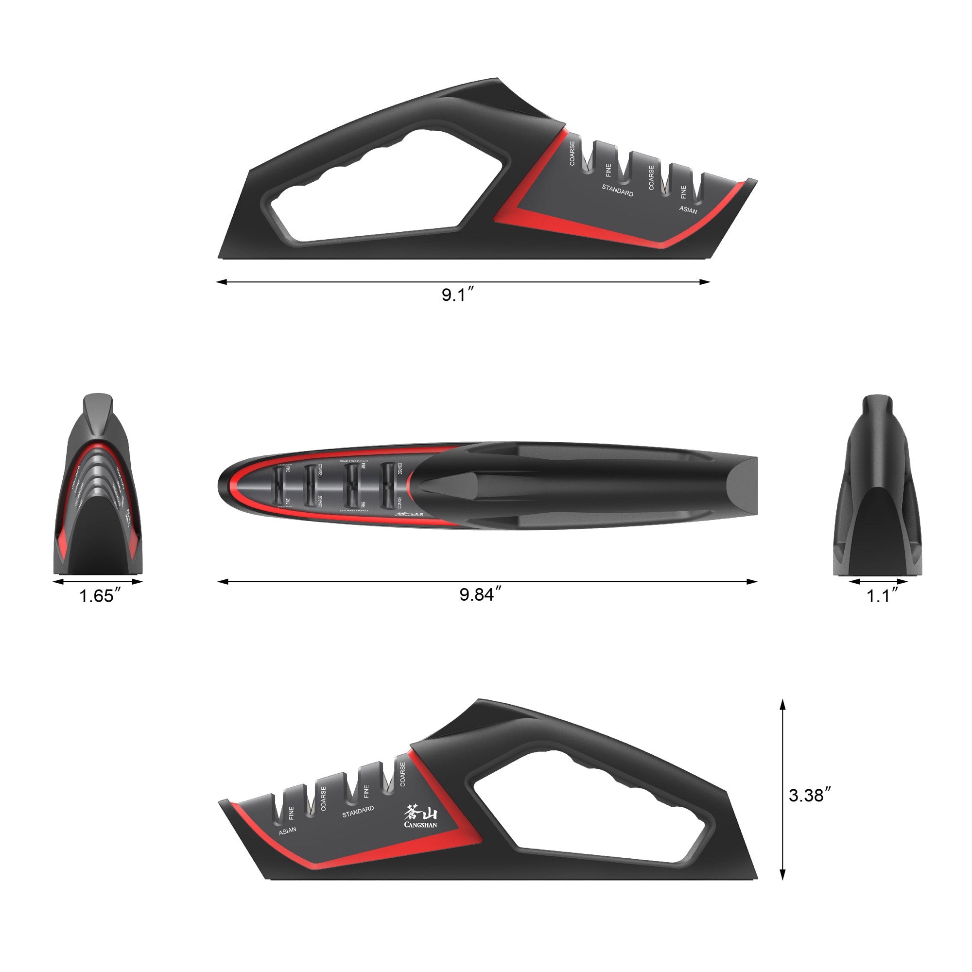Cangshan 1026818 SHARK Series Hand-Held Knife Sharpener