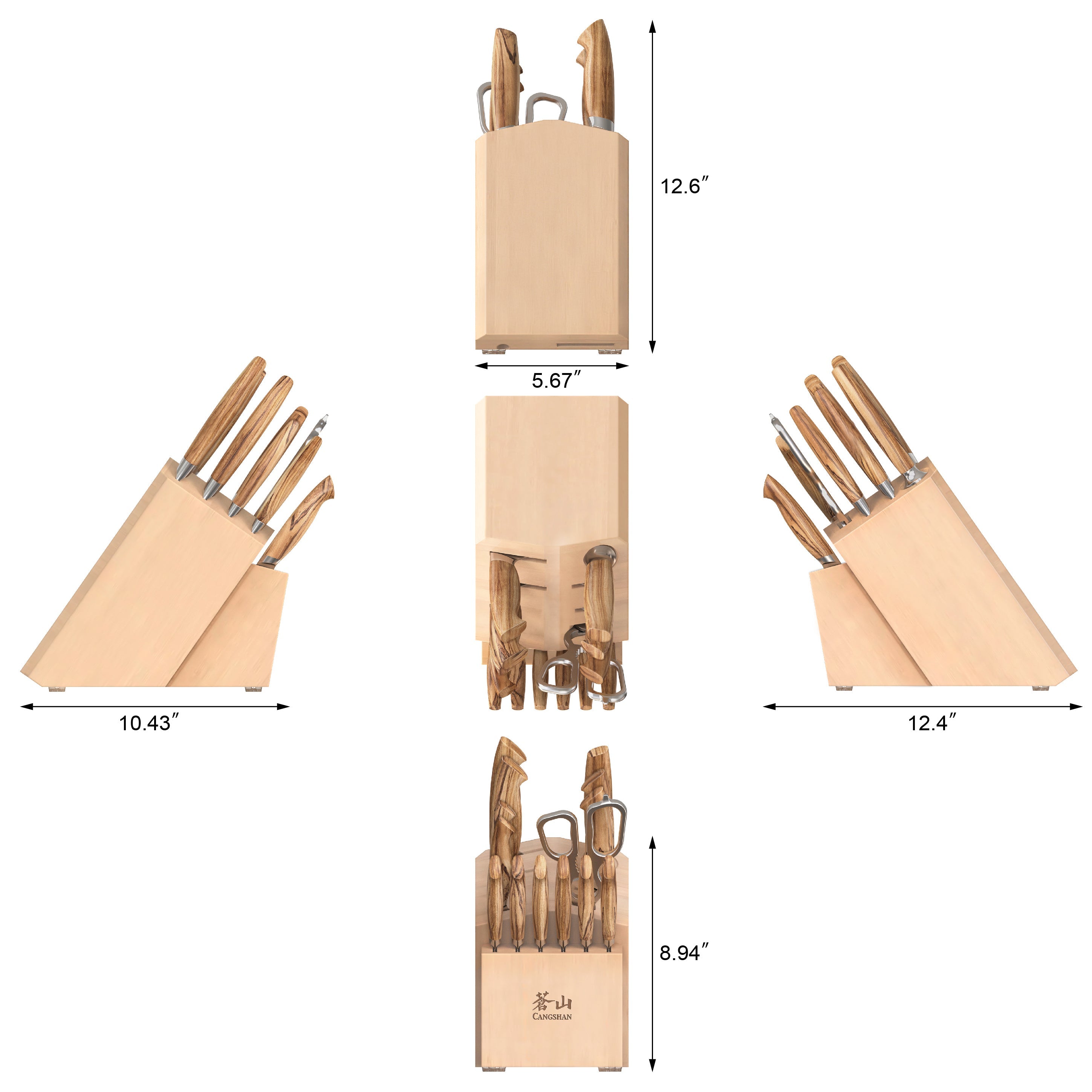 Cangshan 501691 OLIV Series 15-Piece Knife Set