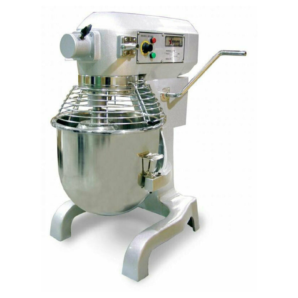 Omcan 17835 20 Quart Planetary Mixer Electric with Timer Stainless Steel and Attachments