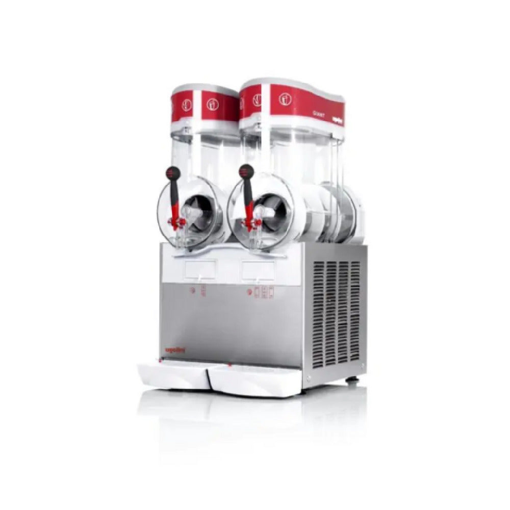 Omcan 49080 21 Inch Frozen Drink Machine Dual 3.9 Gallon Polycarbonate Bowls