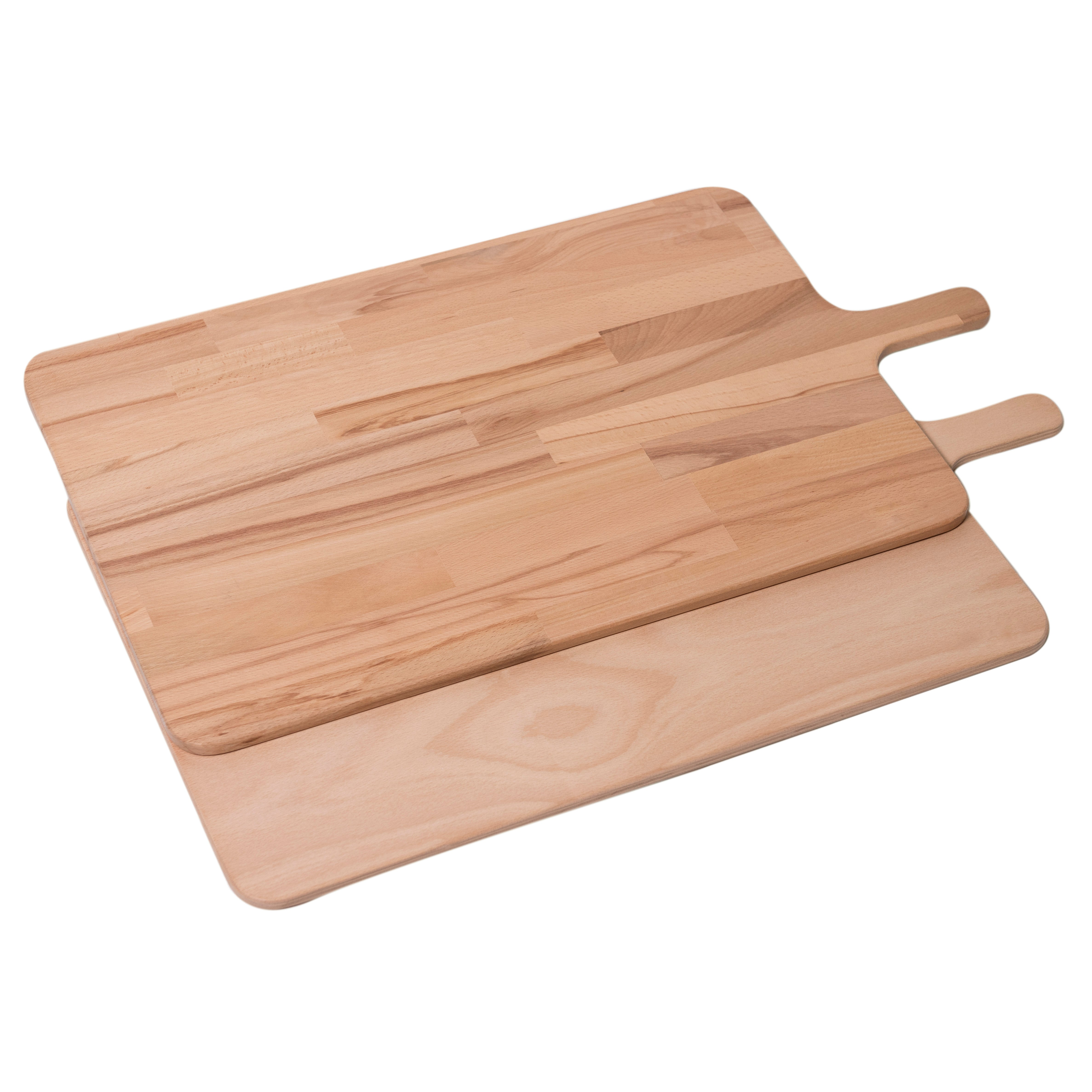 Linea Dori 3000 srl 15001003 Beech plywood serving board with short handle (finished with a treatment for food contact)