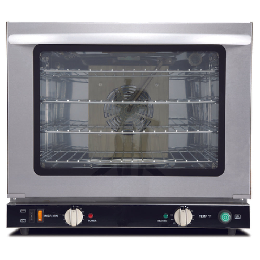 Omcan 44519 22 Inch Electric Convection Oven with 4 Wire Racks Stainless Steel