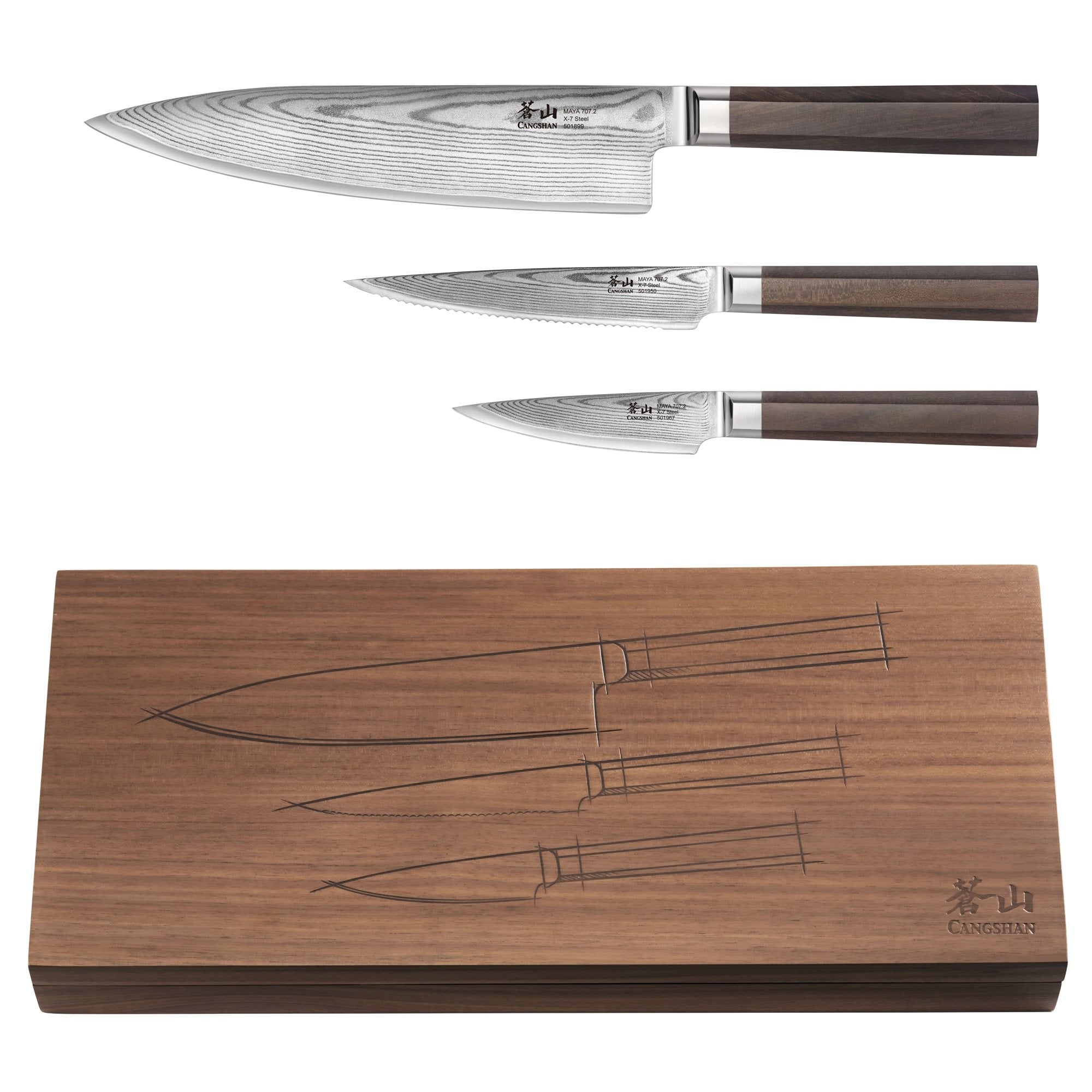 Cangshan 503787 MAYA Series 3-Piece Starter Knife Set