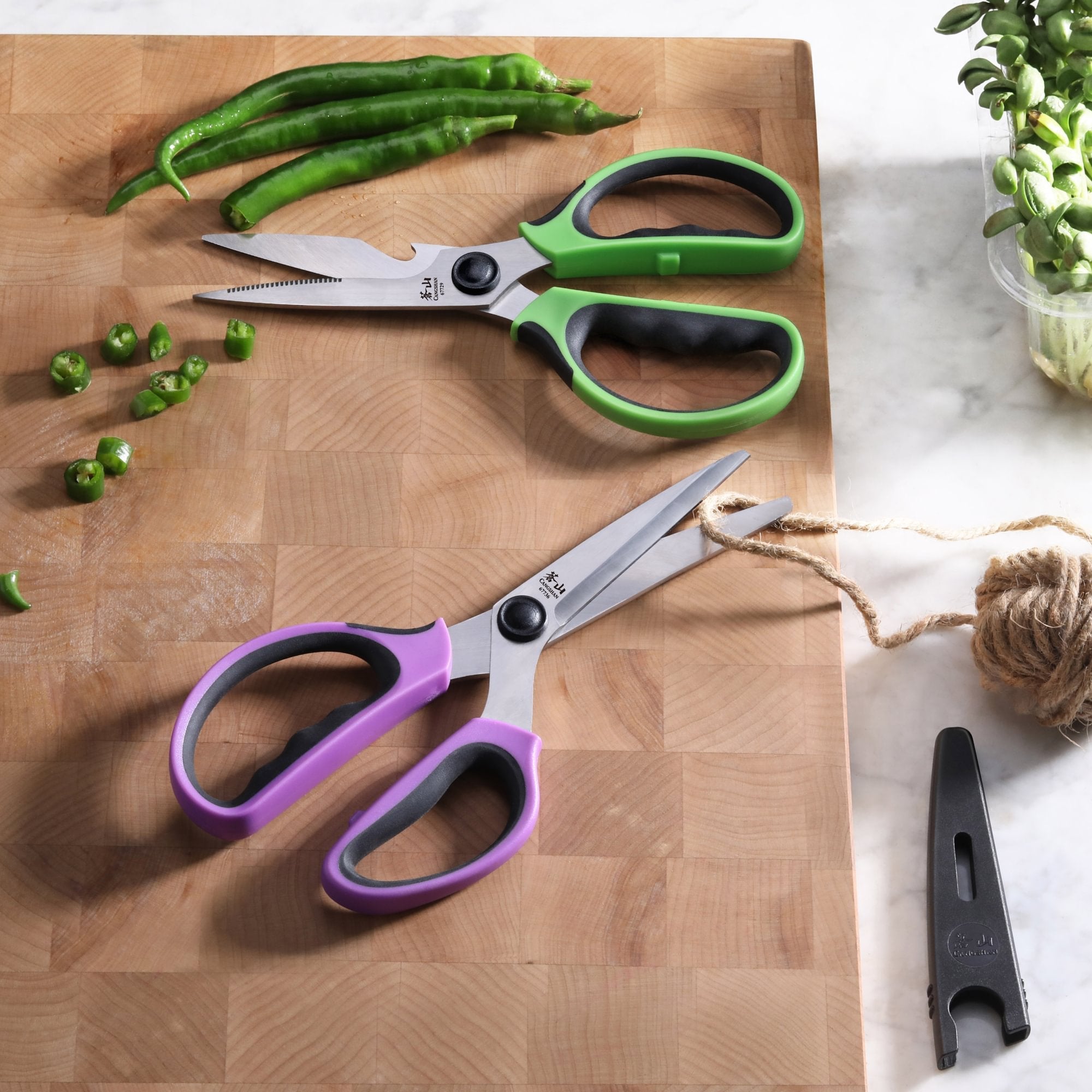 Cangshan 10300538 4-Piece Heavy-Duty Shears Set with Guards