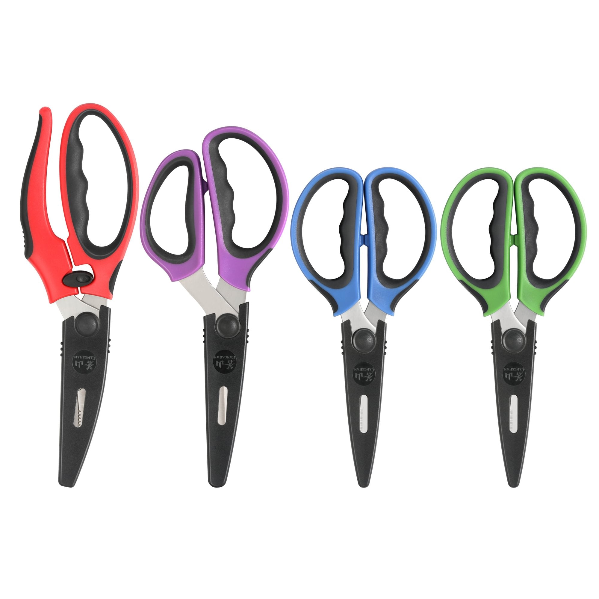 Cangshan 10300538 4-Piece Heavy-Duty Shears Set with Guards