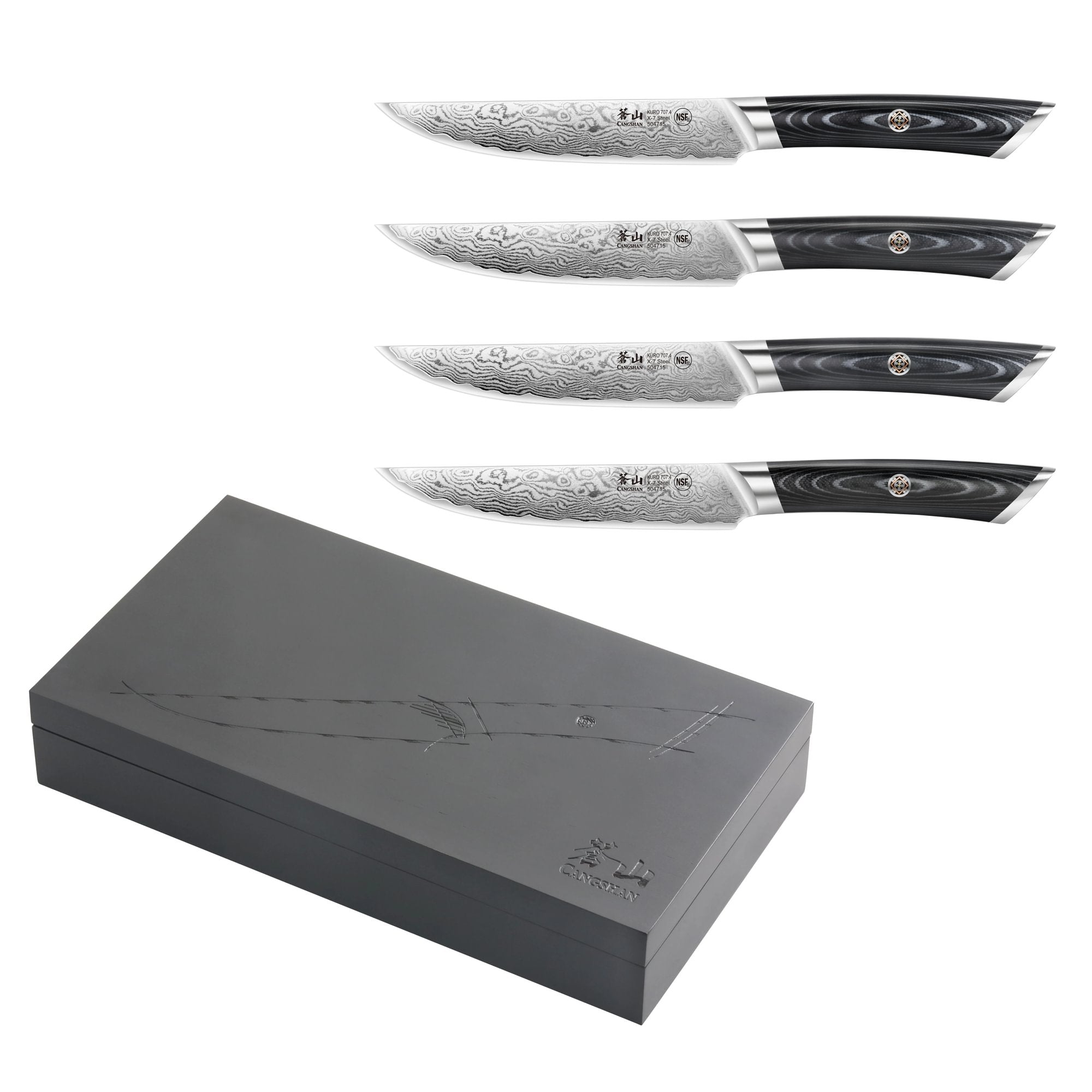 Cangshan 504326 KURO Series 4-Piece Steak Knife Set