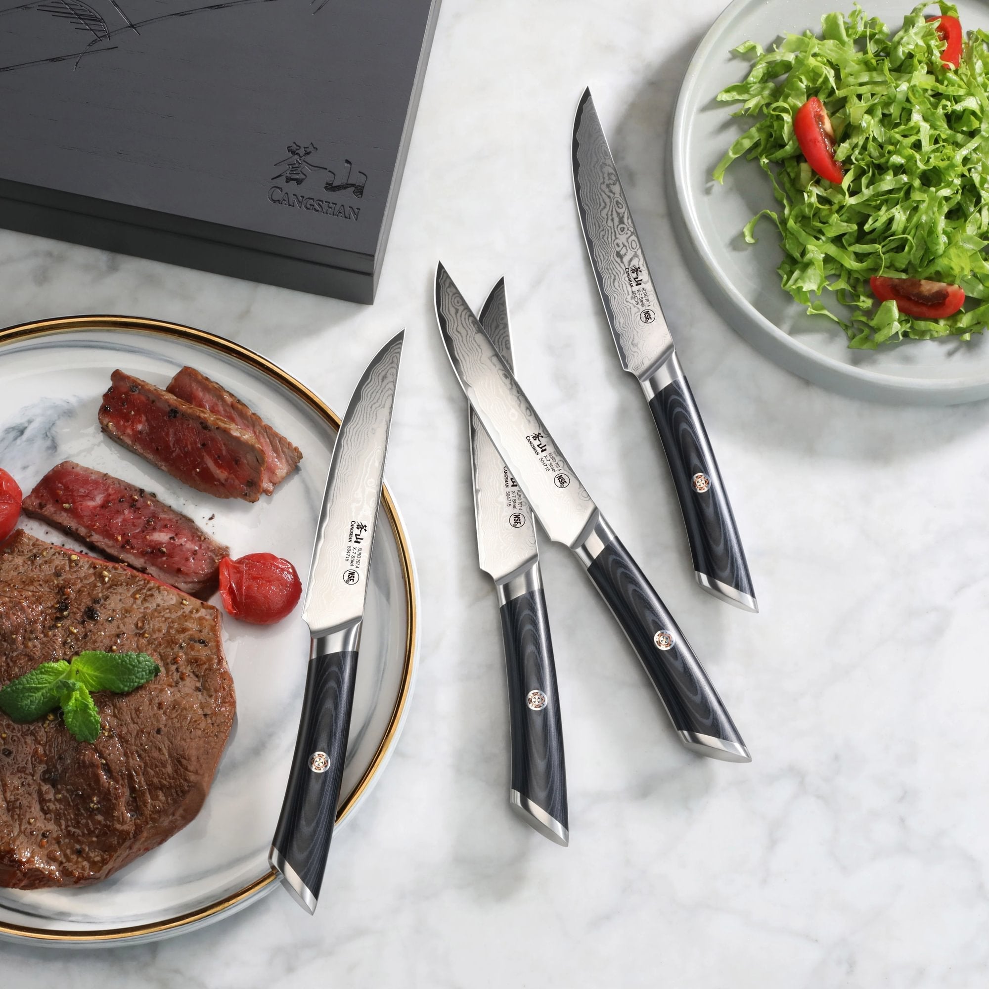 Cangshan 504326 KURO Series 4-Piece Steak Knife Set