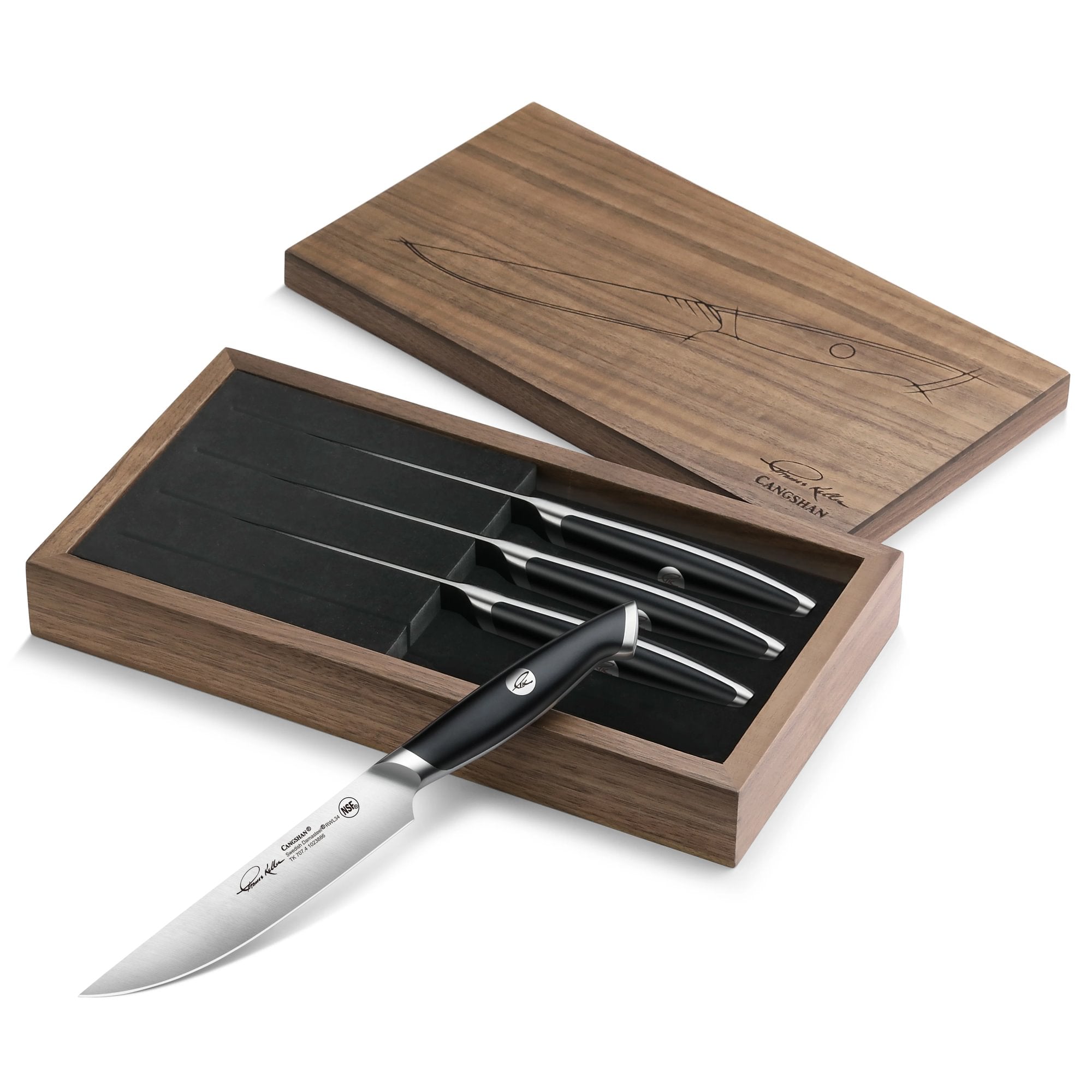 Cangshan 1023893 TKSC 4-Piece 5-Inch Steak Knife Set