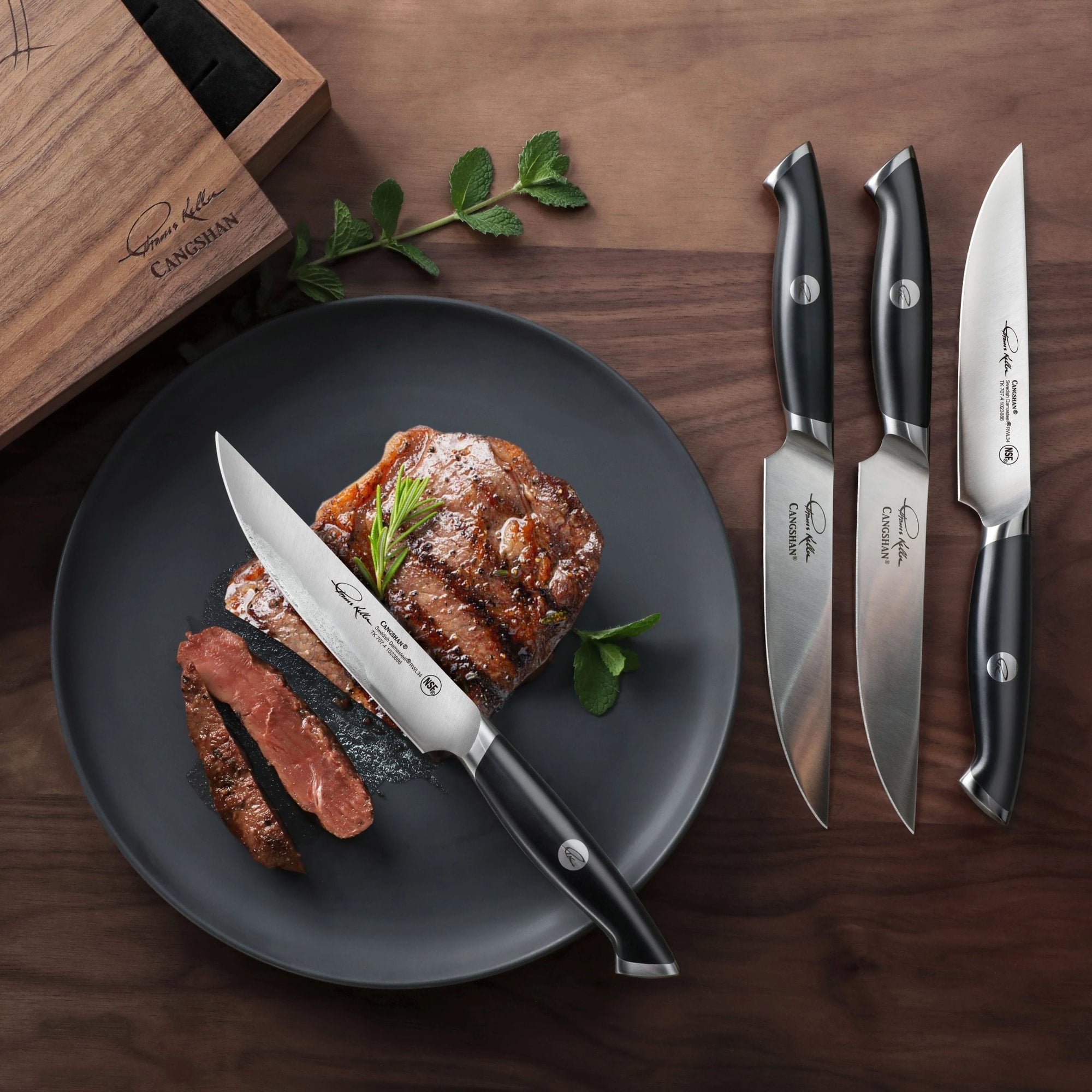 Cangshan 1023893 TKSC 4-Piece 5-Inch Steak Knife Set