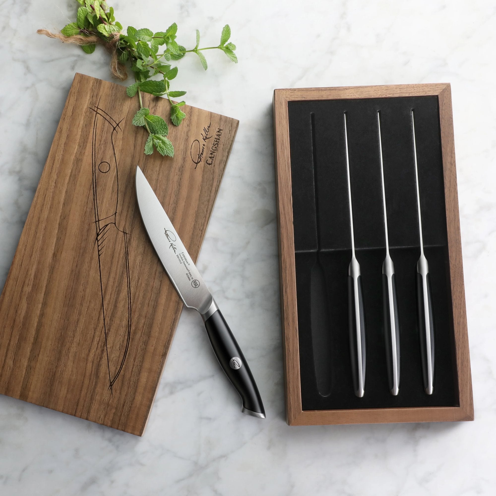 Cangshan 1023893 TKSC 4-Piece 5-Inch Steak Knife Set