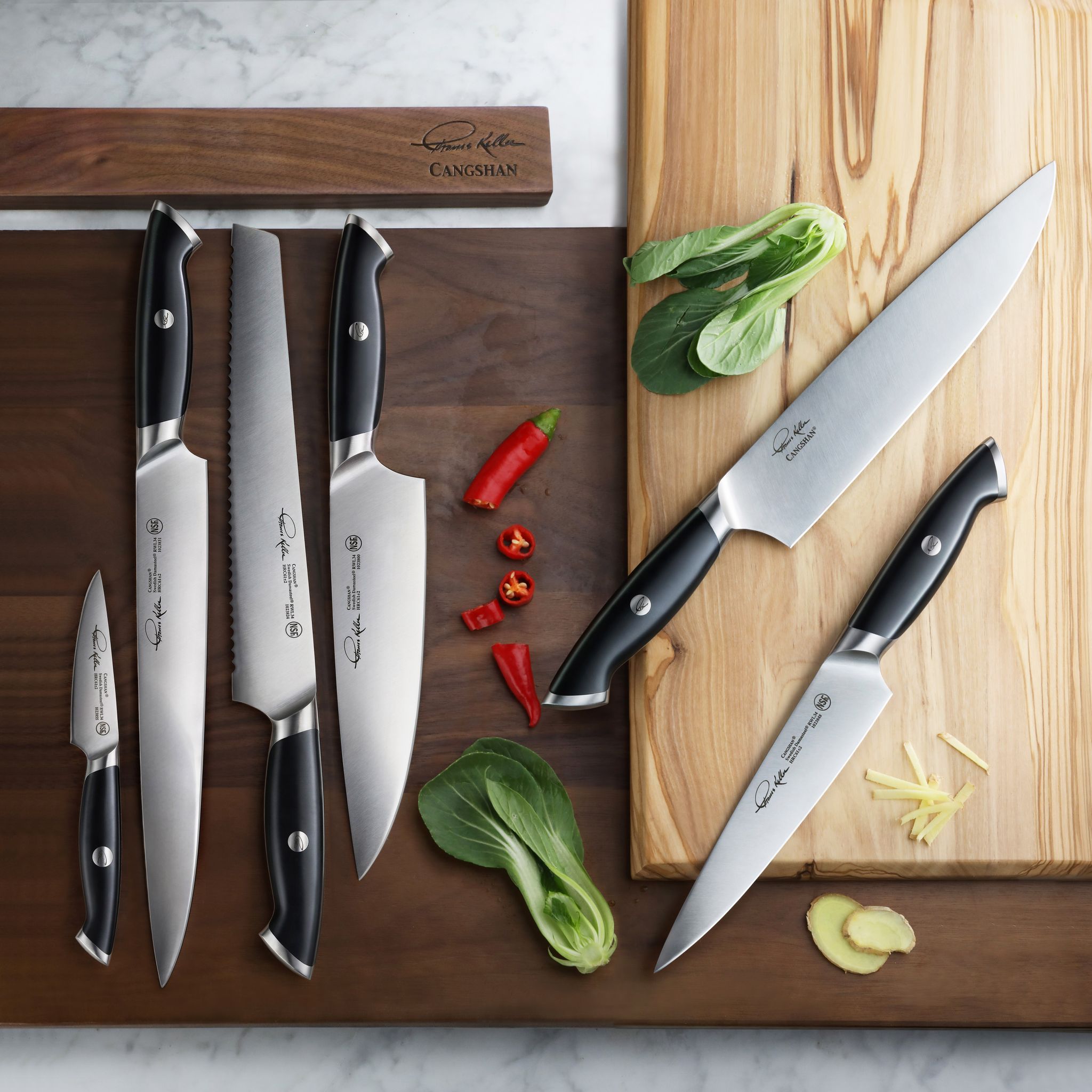 Cangshan 1023787 TKSC 7-Piece Magnetic Knife Bar Set