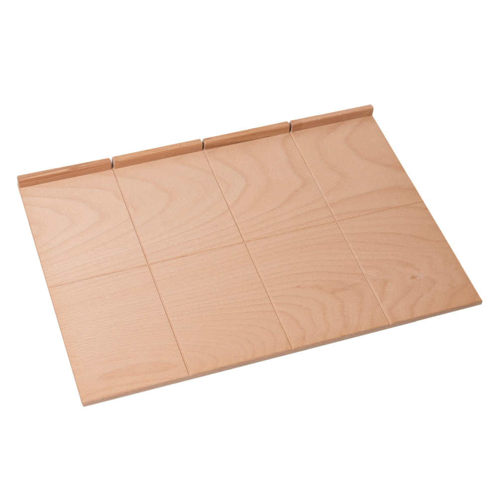Linea Dori 3000 srl T6040 Beech plywood serving board with sections - 8 sections (finished with a treatment for food contact)