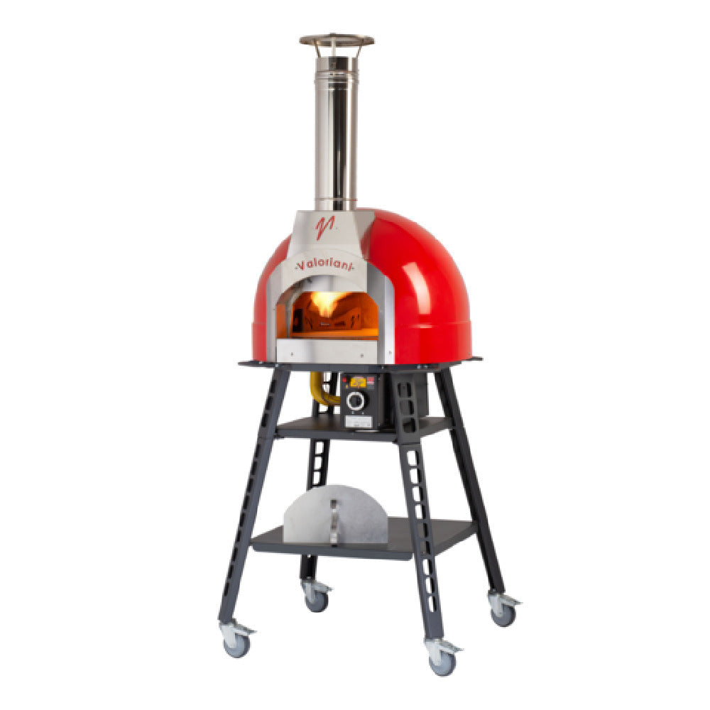 Omcan 48144 32 Inch Gas Oven with Stainless Steel Dome and Cotto Bakery Floor